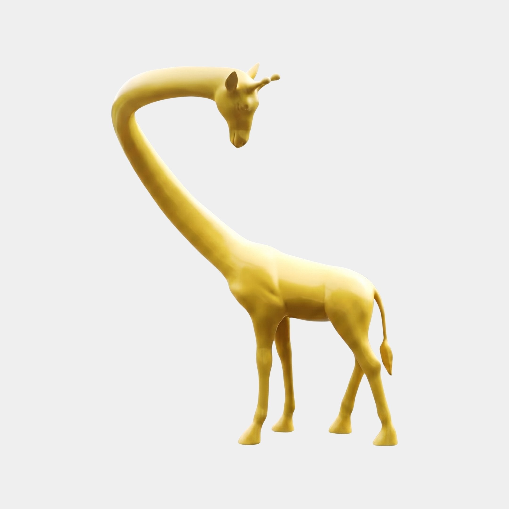 Serengeti Yellow Giraffe Sculpture - 264cm