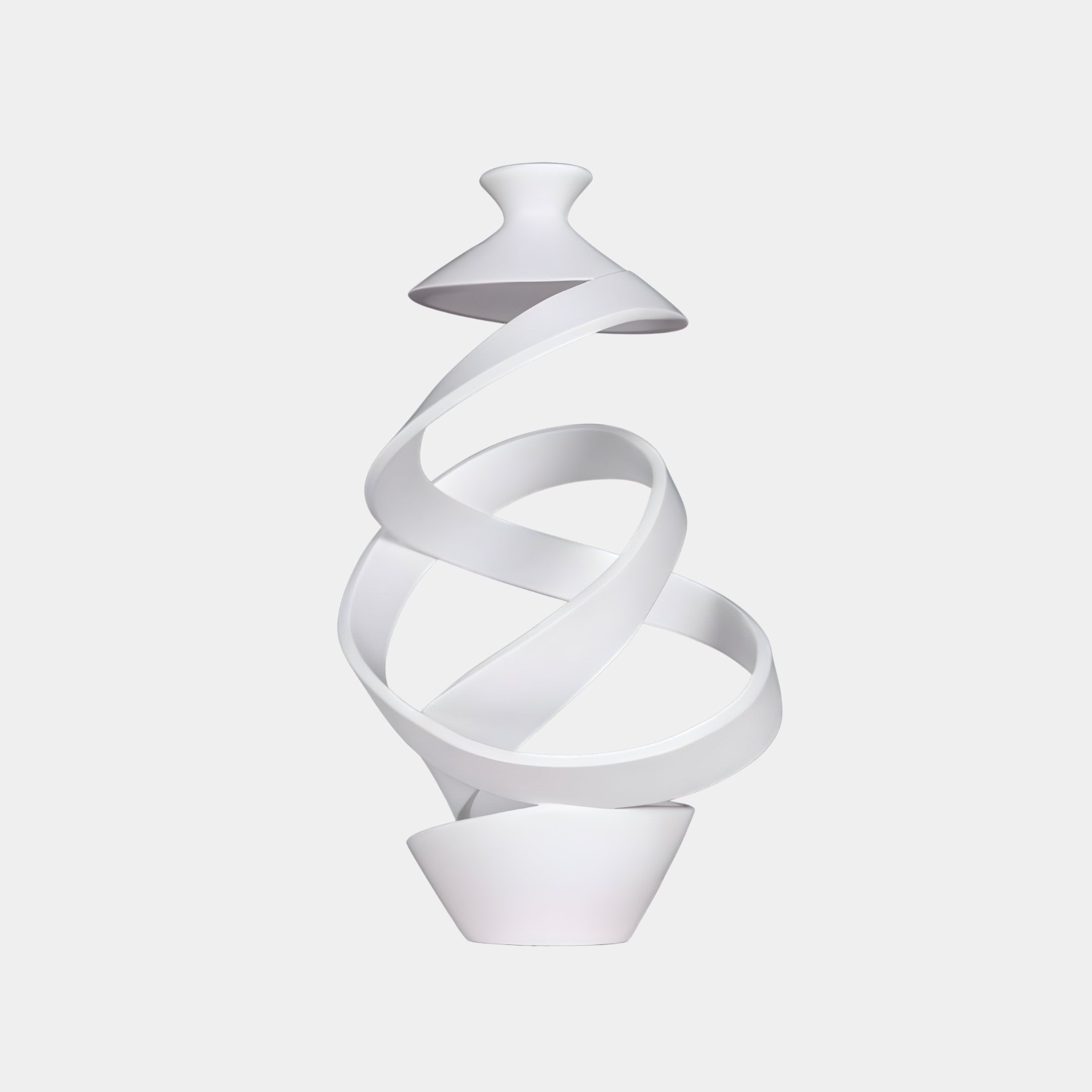 Volute White Abstract Sculpture - 57cm