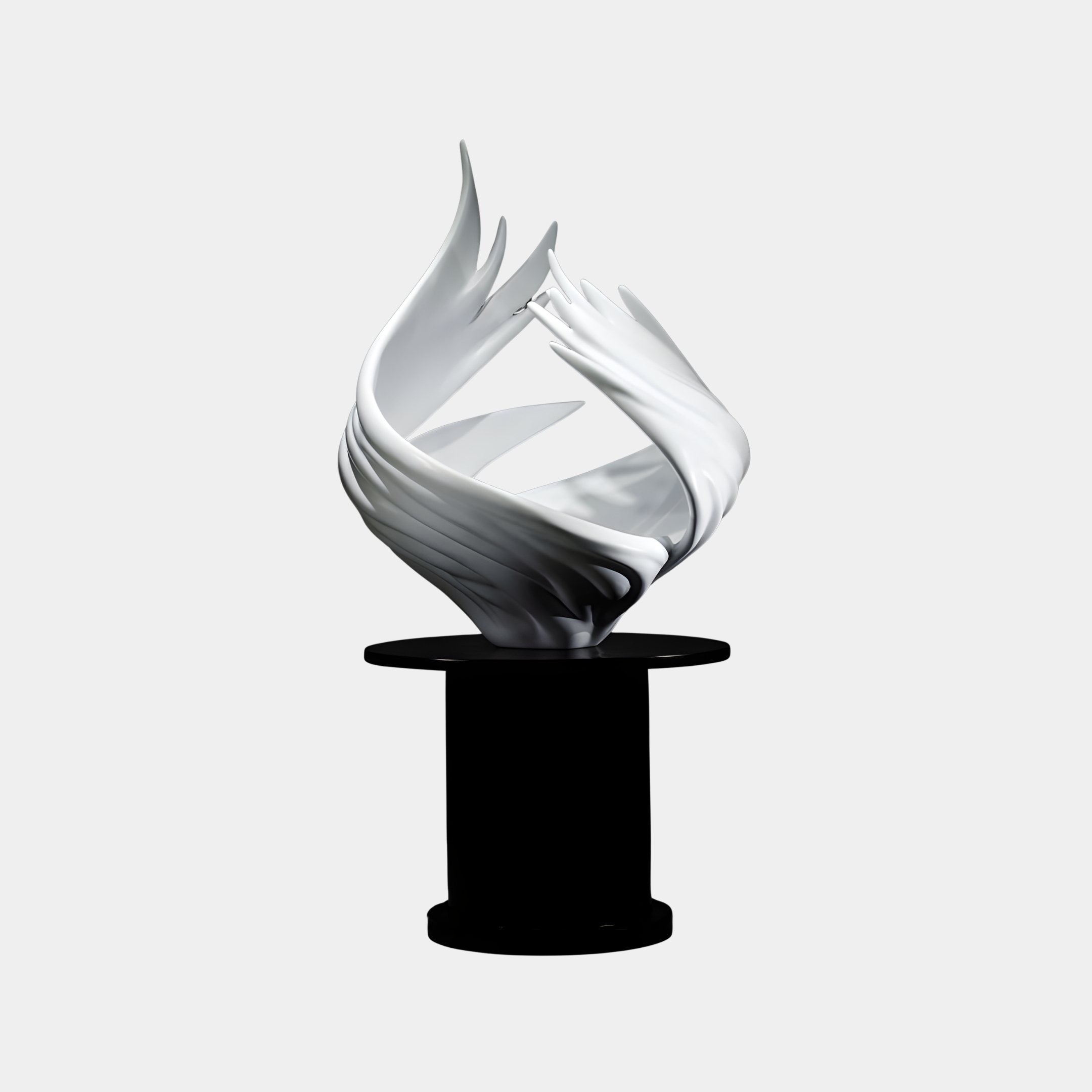 Tempest Silver Abstract Sculpture - 195cm