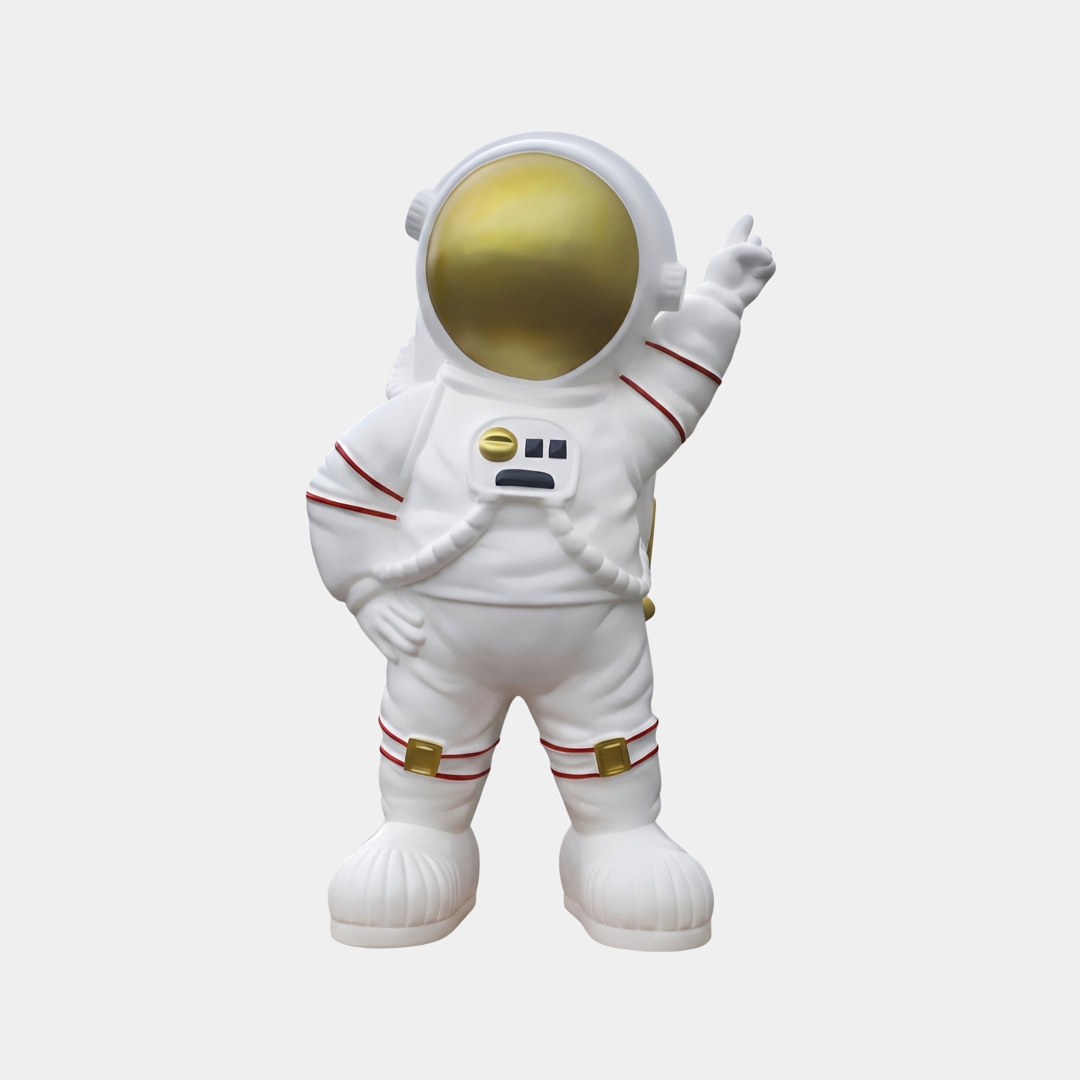 Cosmonaut White & Gold Astronaut Sculpture - 300cm
