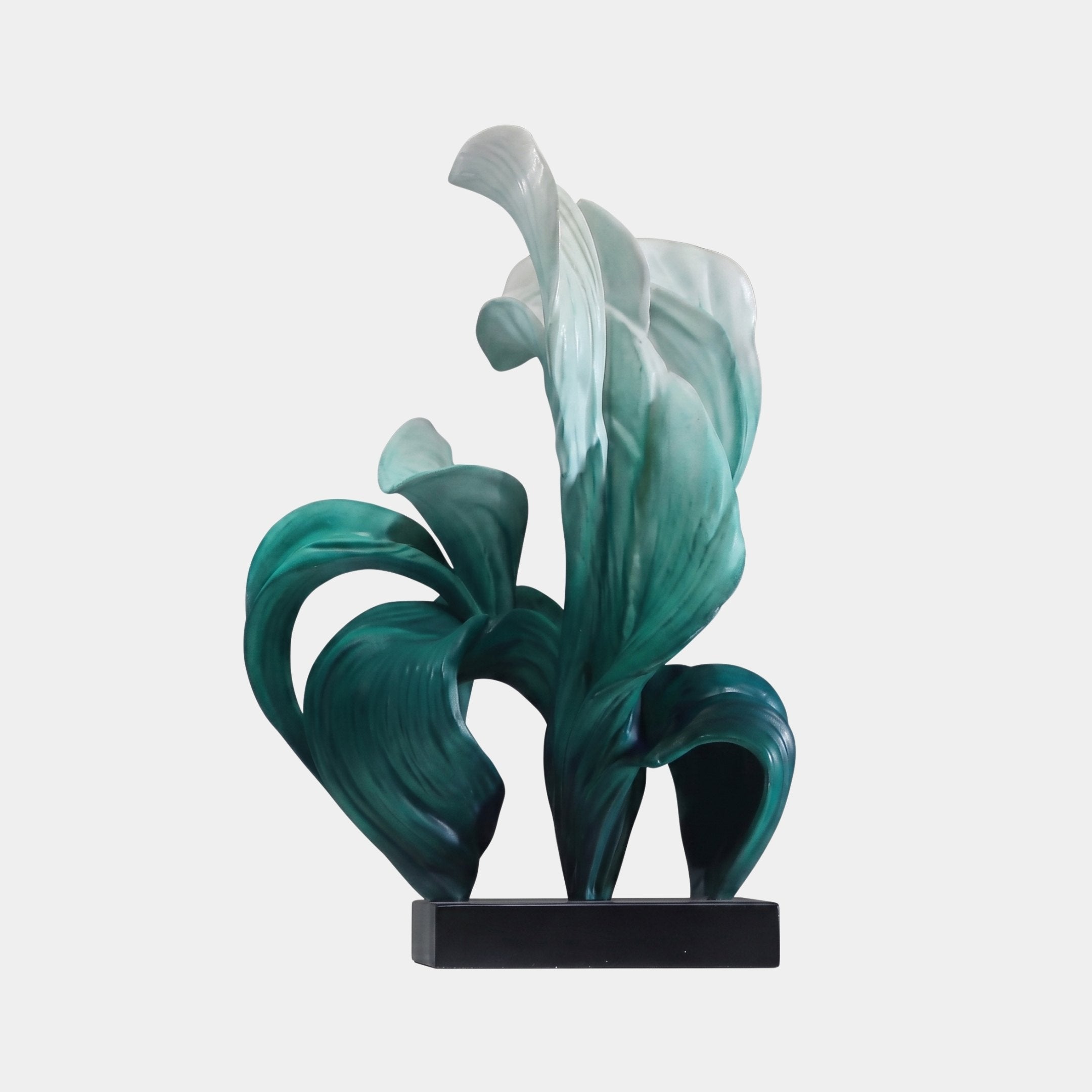 Sprout Green & White Leaf Sculpture - 40cm