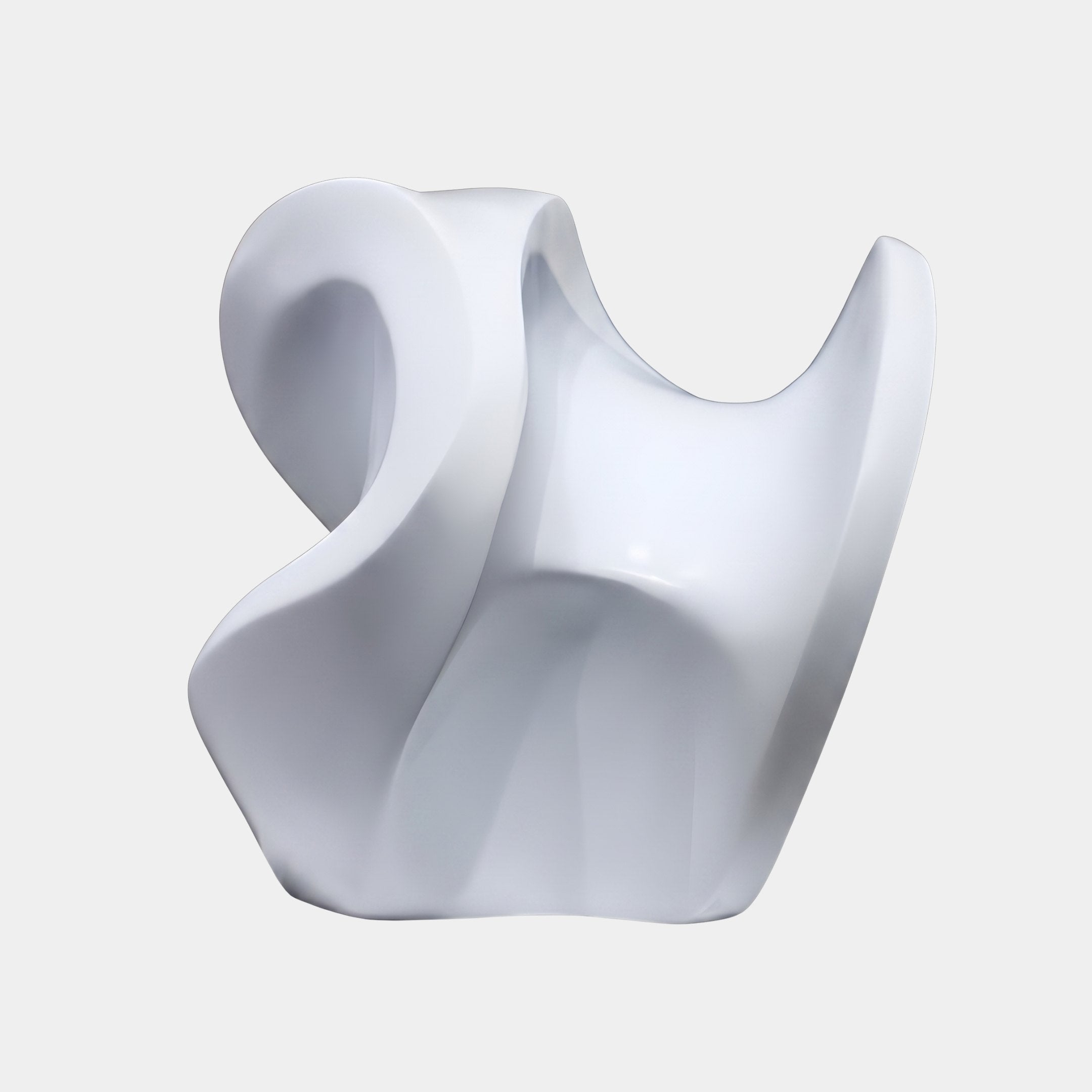 Saddle White Abstract Sculpture - 41cm