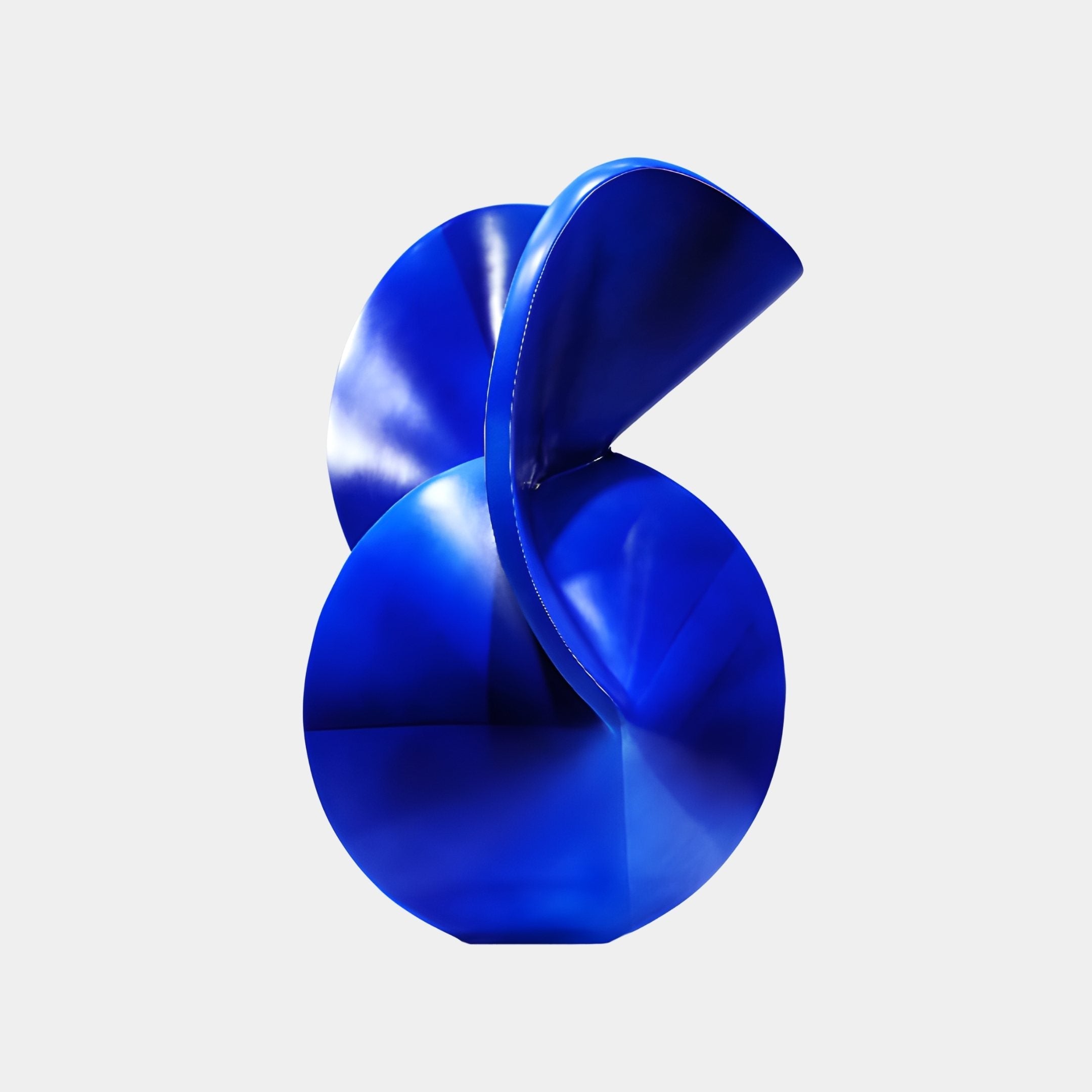 Ultramarine Blue Abstract Sculpture - 50cm