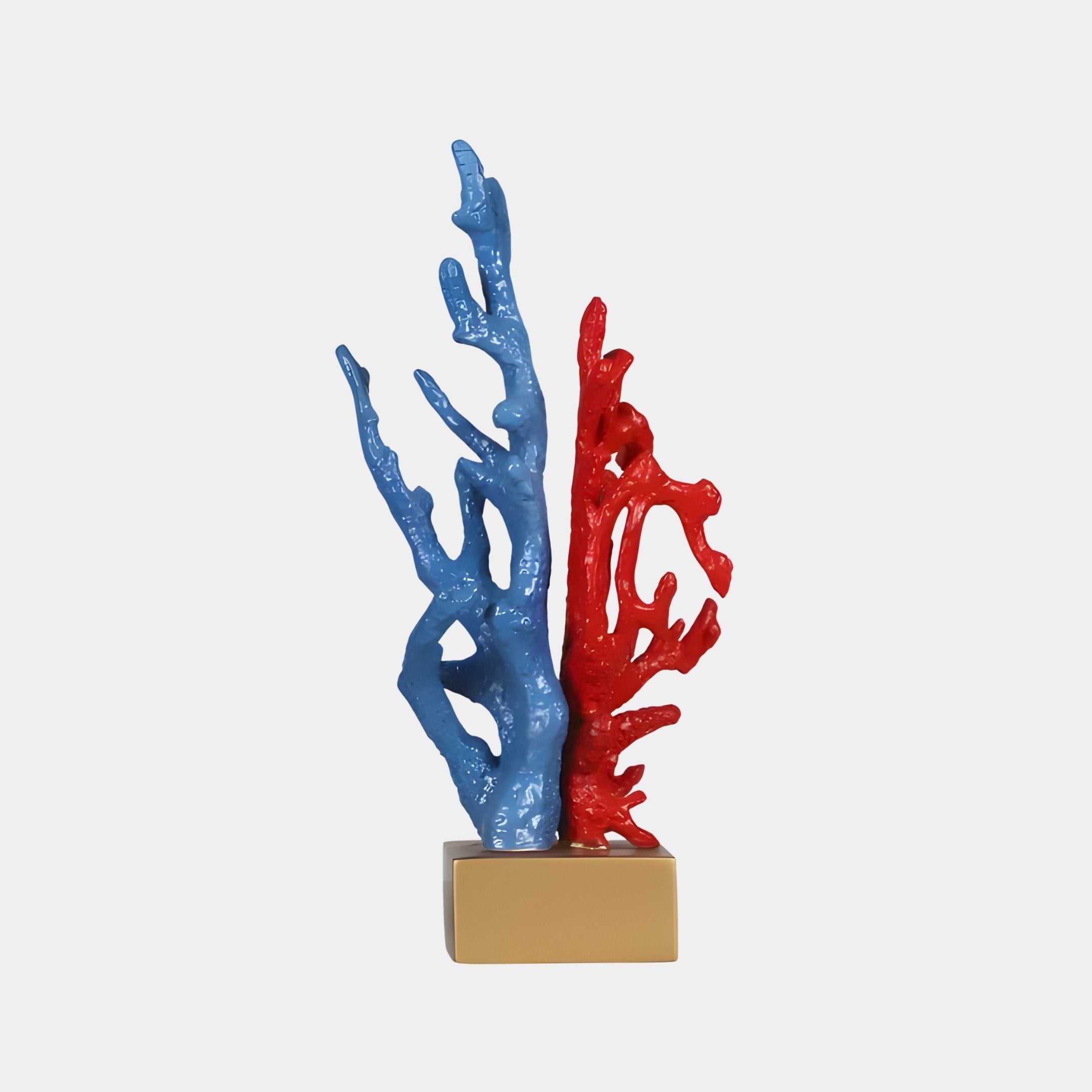 Clayhanger Red & Blue Coral Sculpture - 49cm
