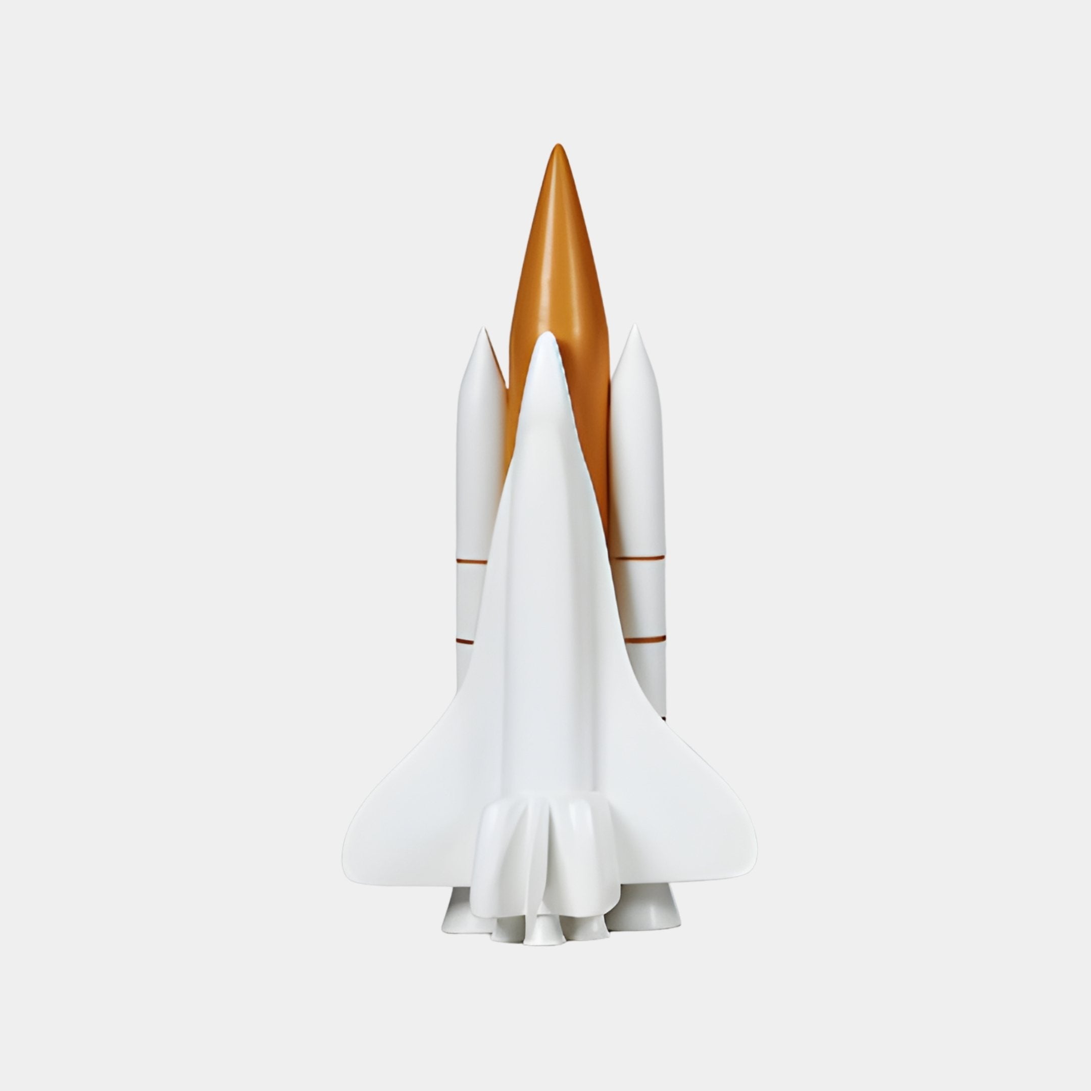 Coberley White & Orange Shuttle Sculpture - 39cm