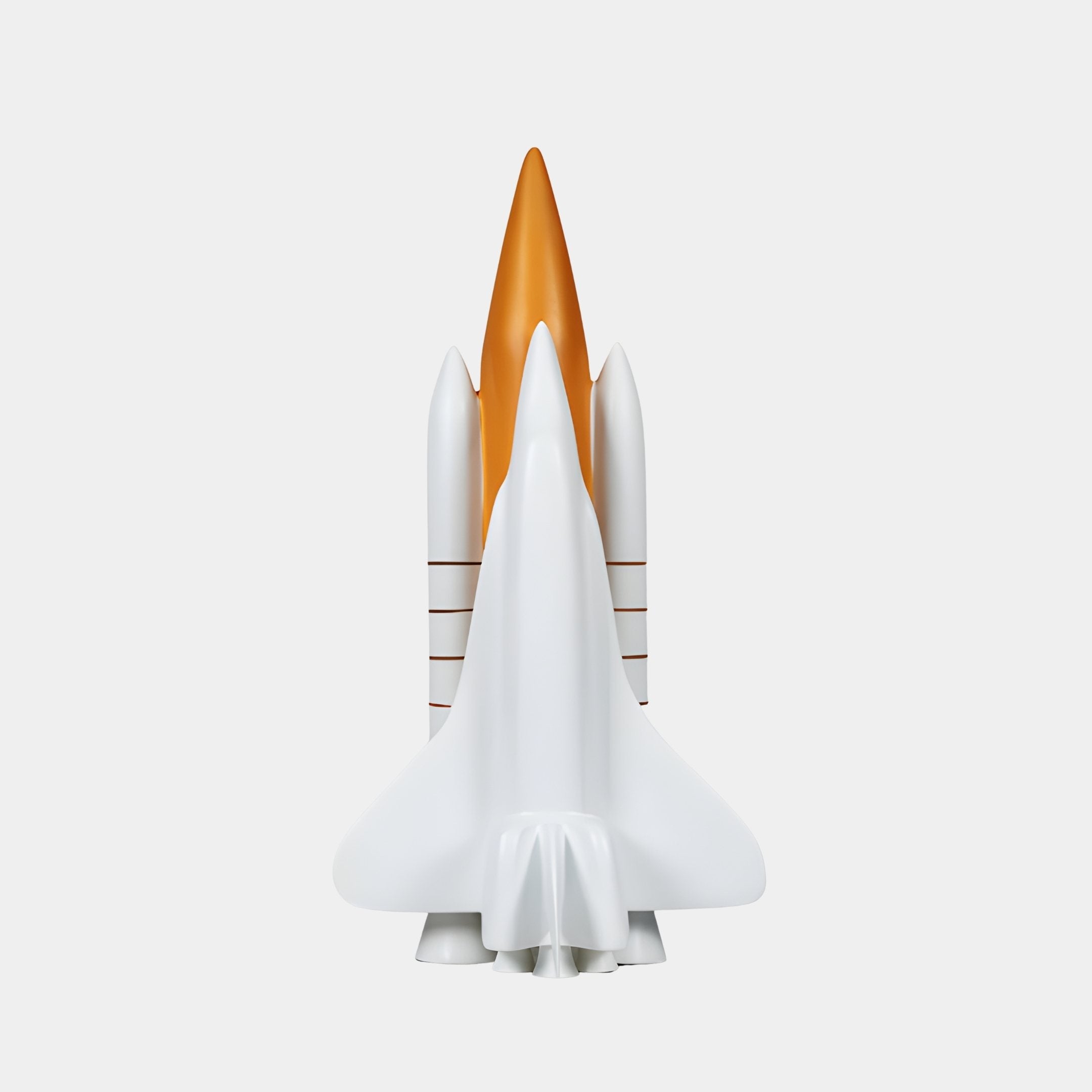 Colaton White & Orange Rocket Sculpture - 72cm