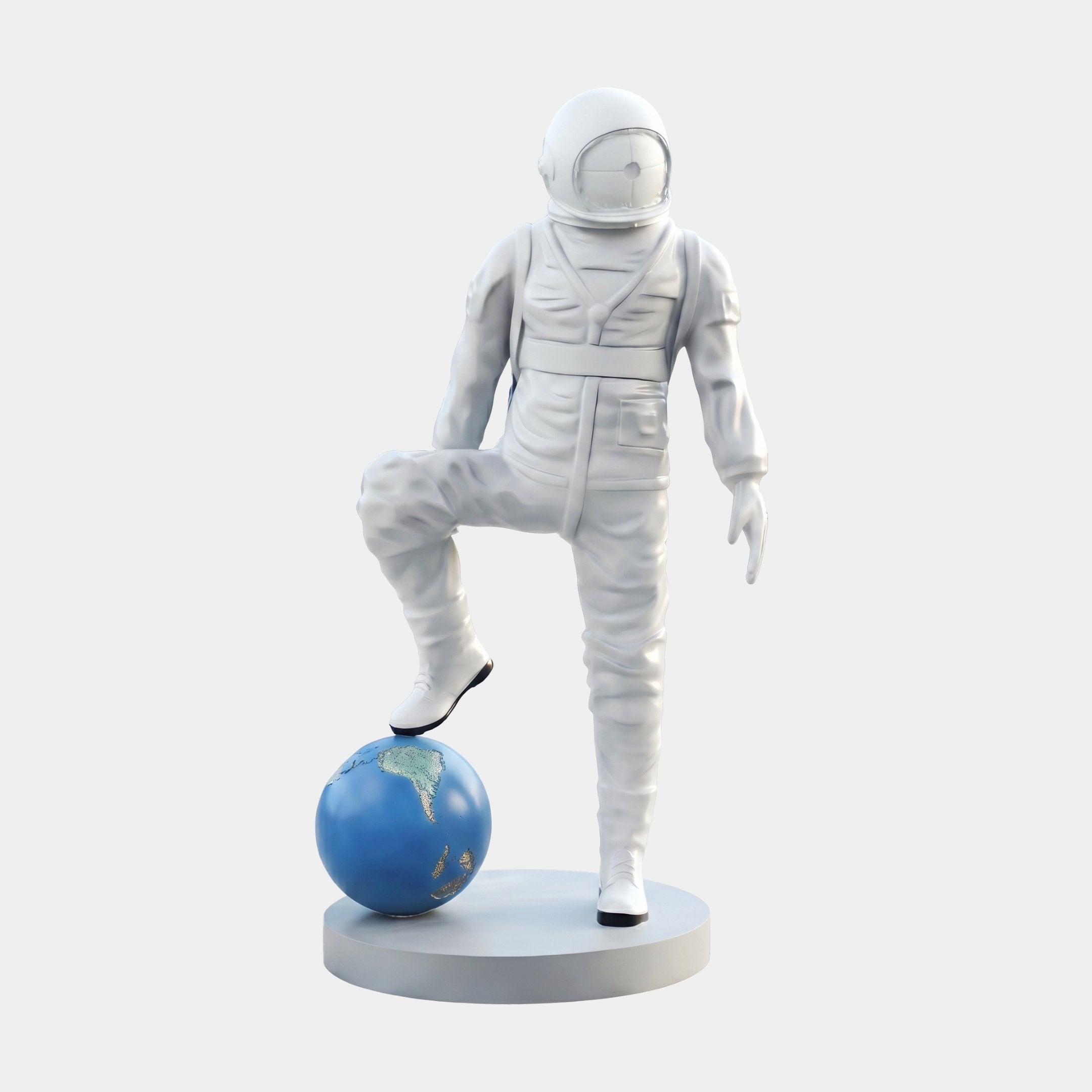 Sputnik Silver & Blue Astronaut Sculpture - 200cm