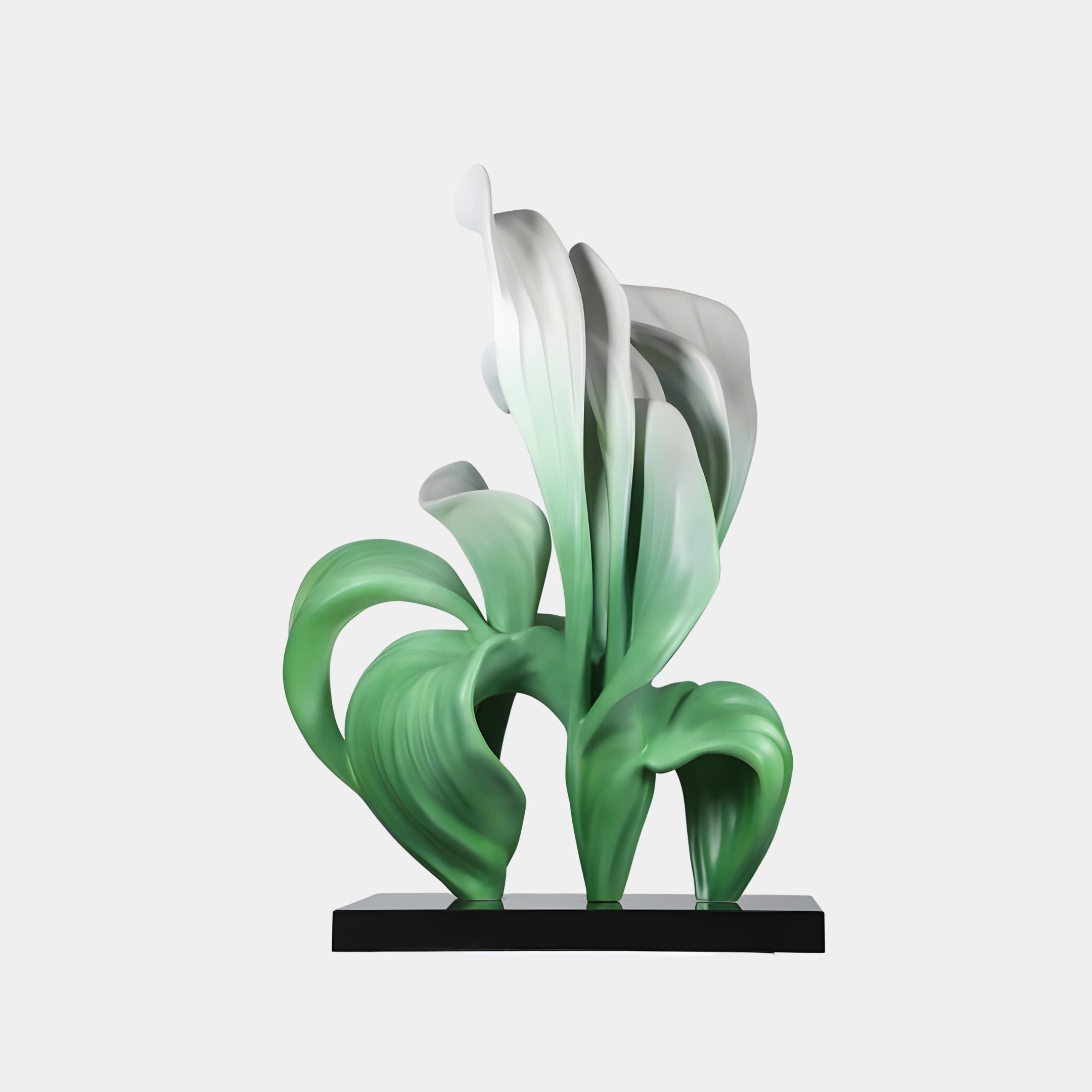 Sedge Green & White Leaf Sculpture - 100cm
