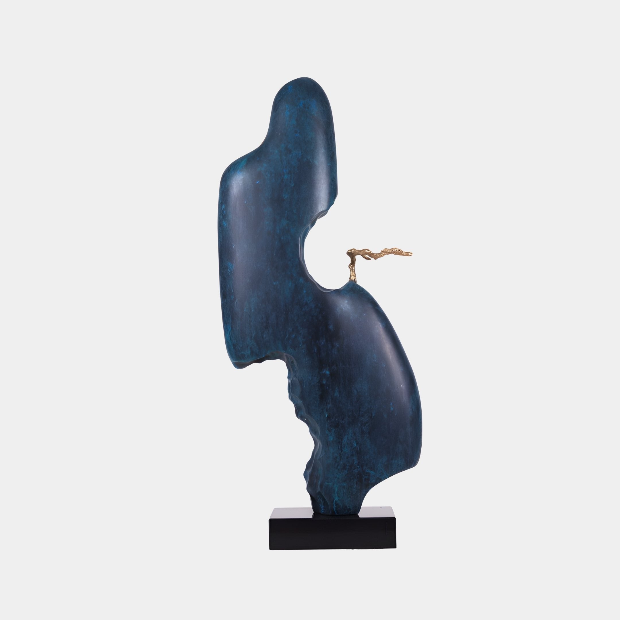 Fjord Blue Abstract Sculpture - 106cm