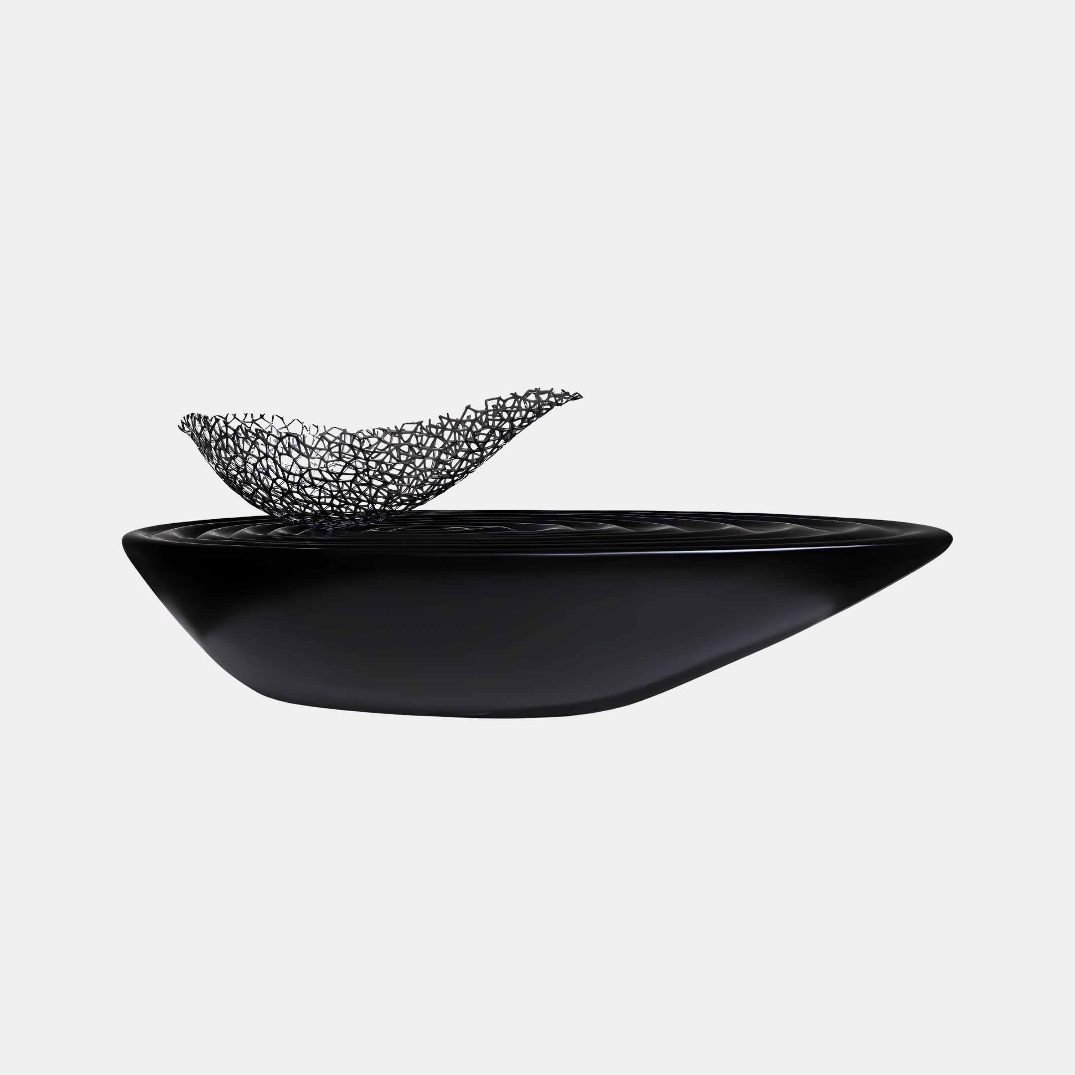 Keel Black & Silver Boat Sculpture - 110cm