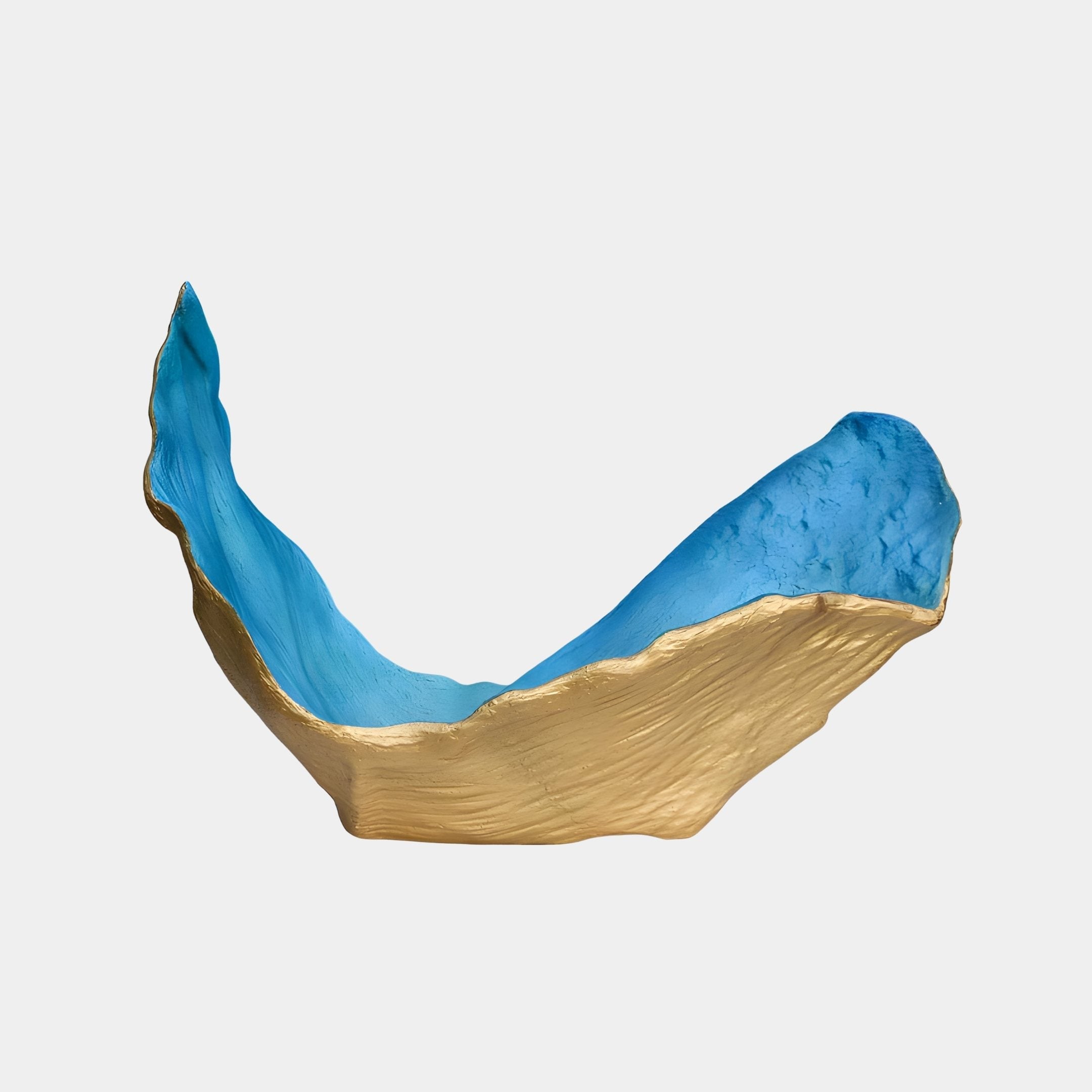 Dhow Blue & Gold Boat Sculpture - 140cm
