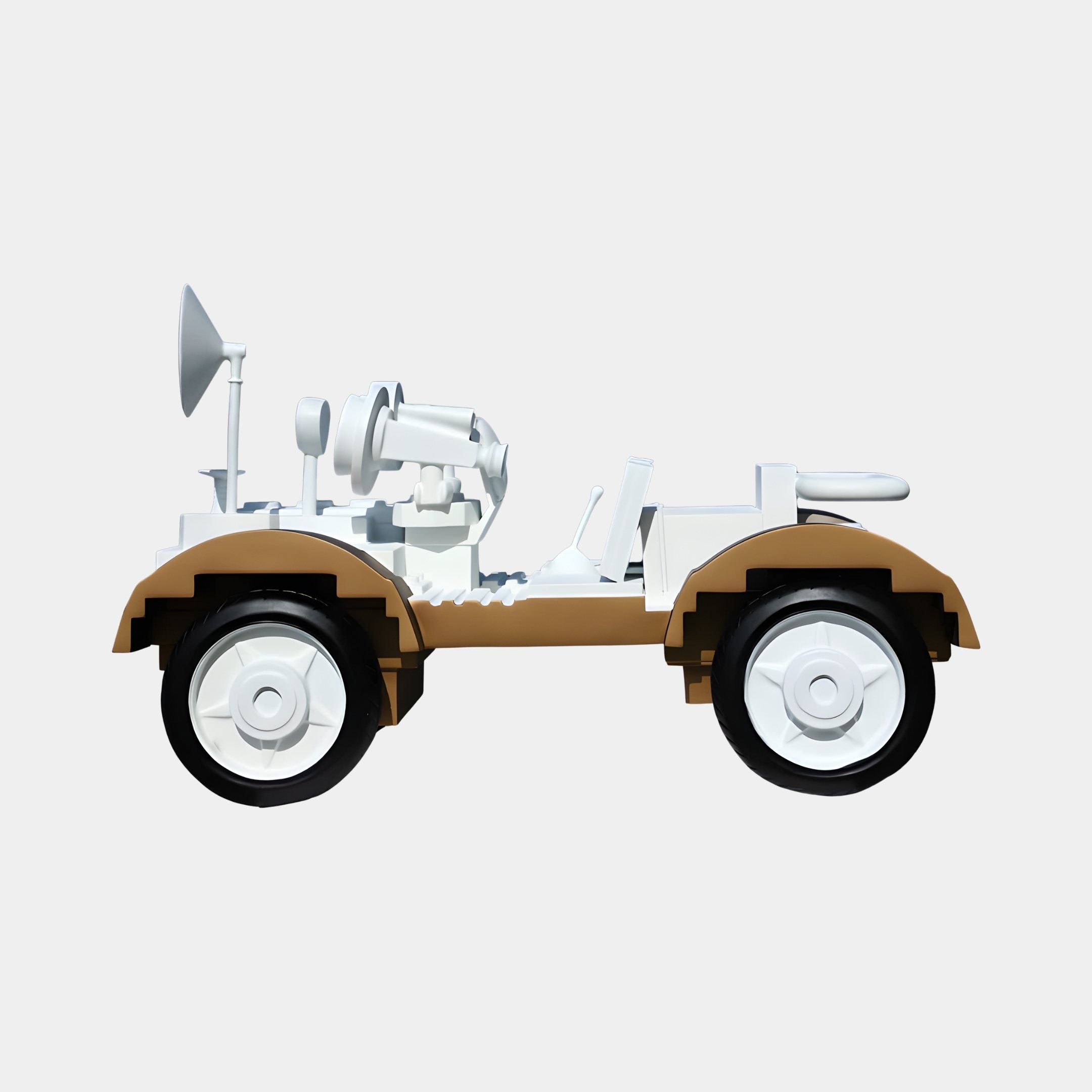 Selene White & Beige Rover Sculpture - 174cm