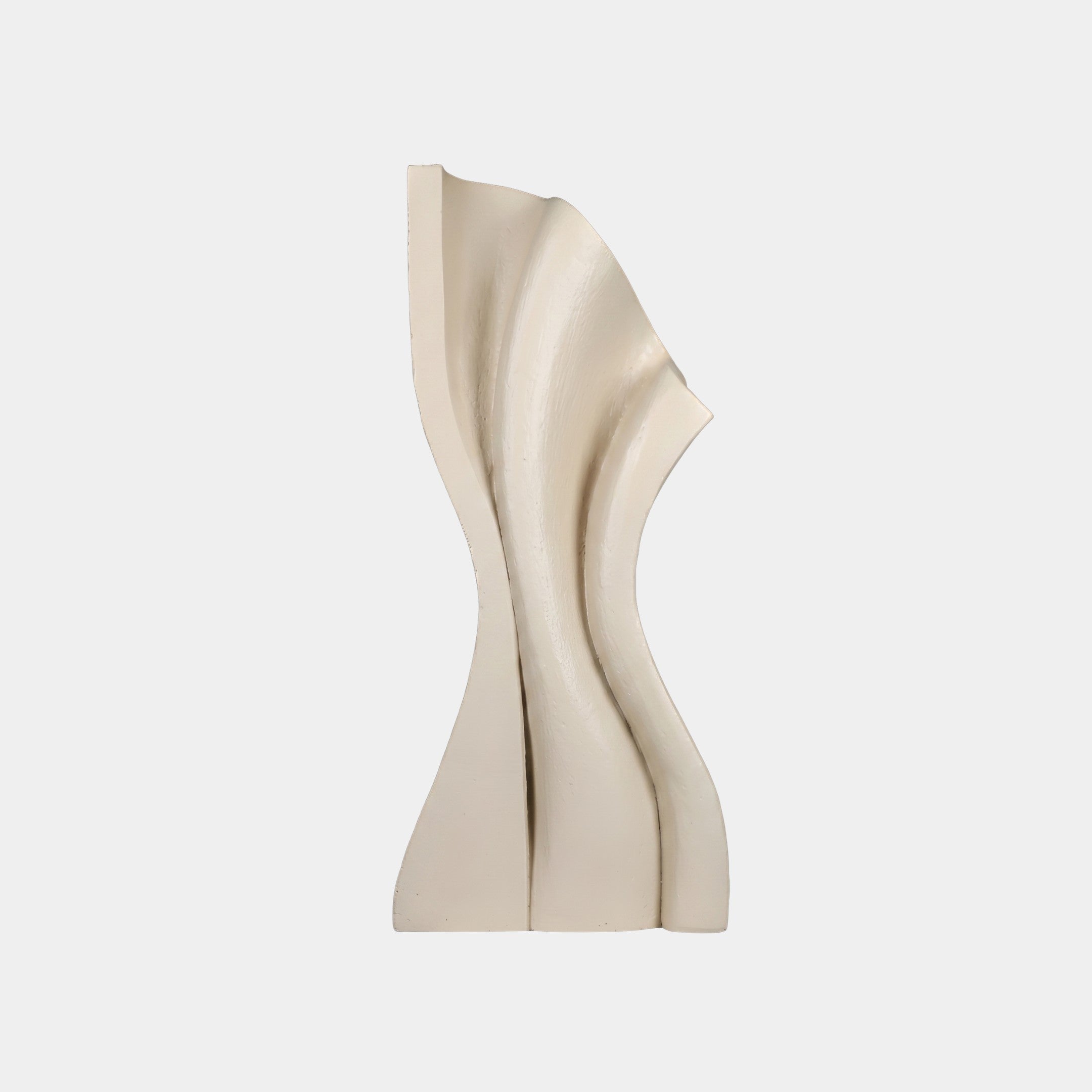 Linen Cream Abstract Sculpture - 100cm