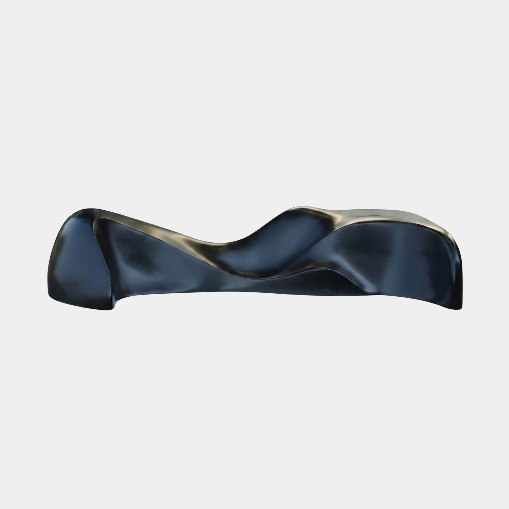 Serpentine Black & Blue Abstract Sculpture - 200cm