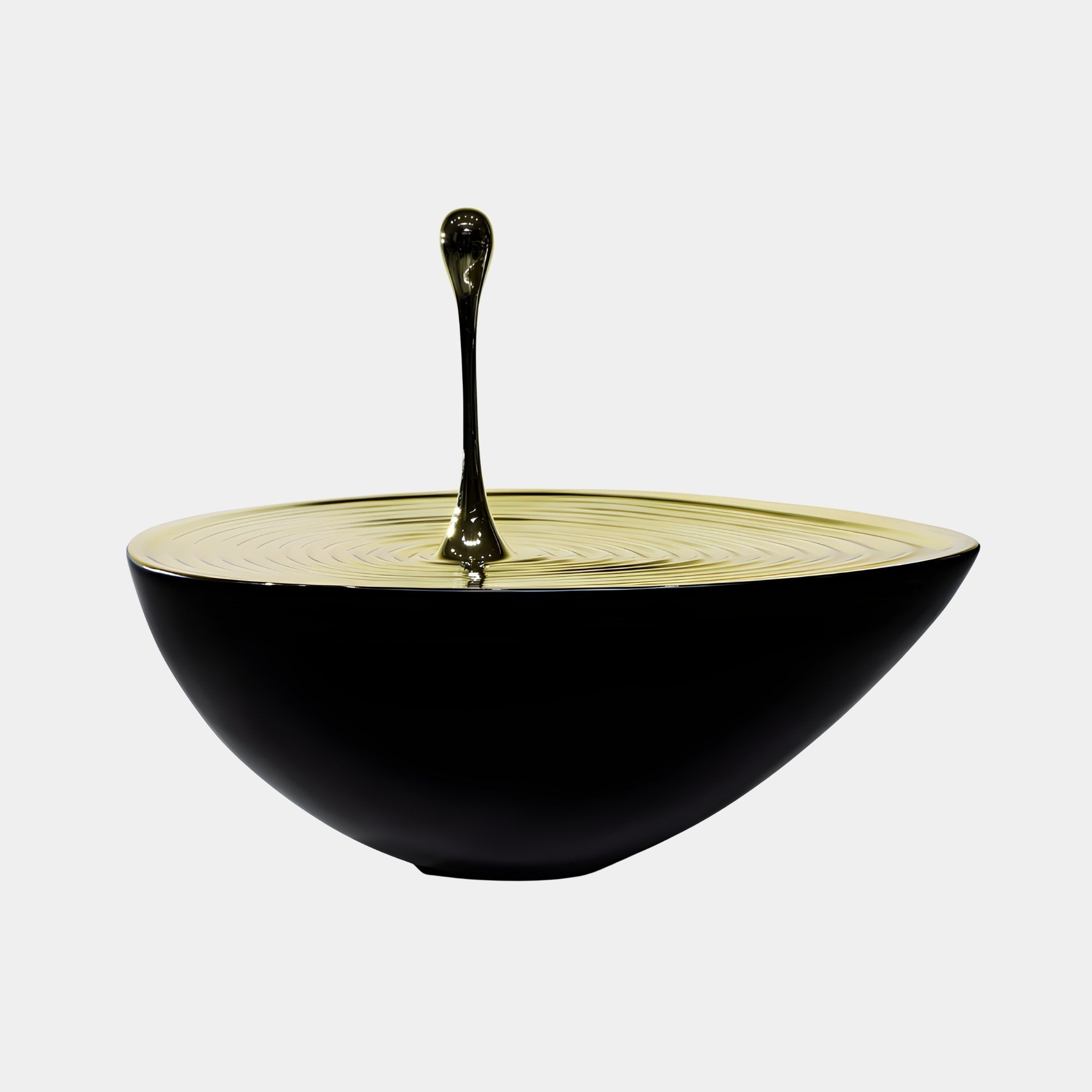 Pistil Black & Gold Bowl Sculpture - 90cm