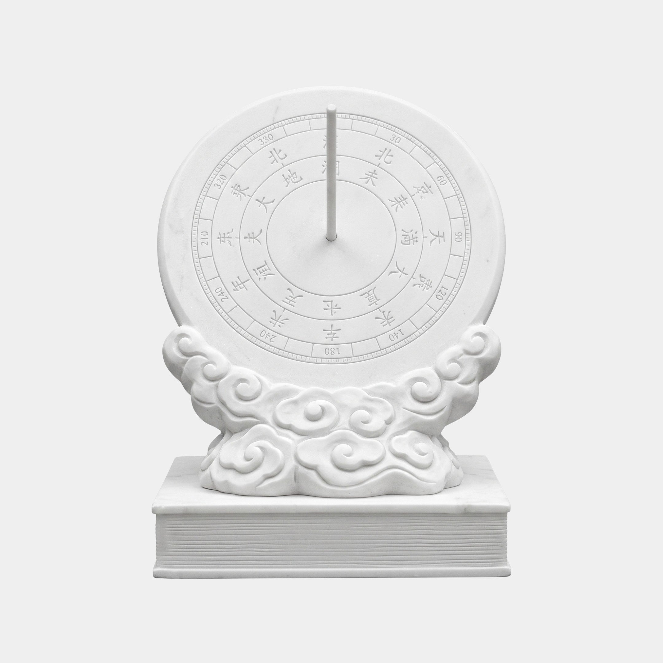 Gnomon White Abstract Sculpture - 80cm