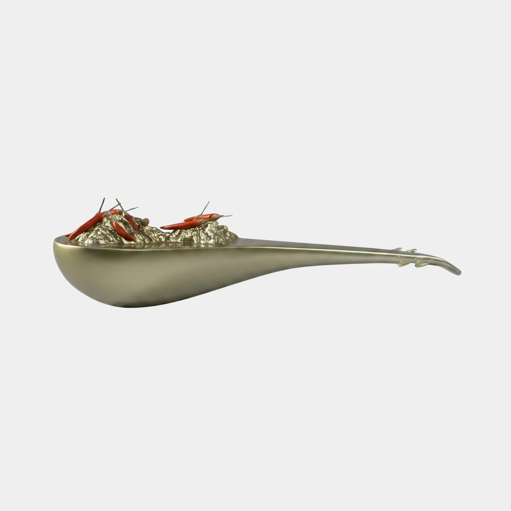 Scull Gold Dish Sculpture - 55cm