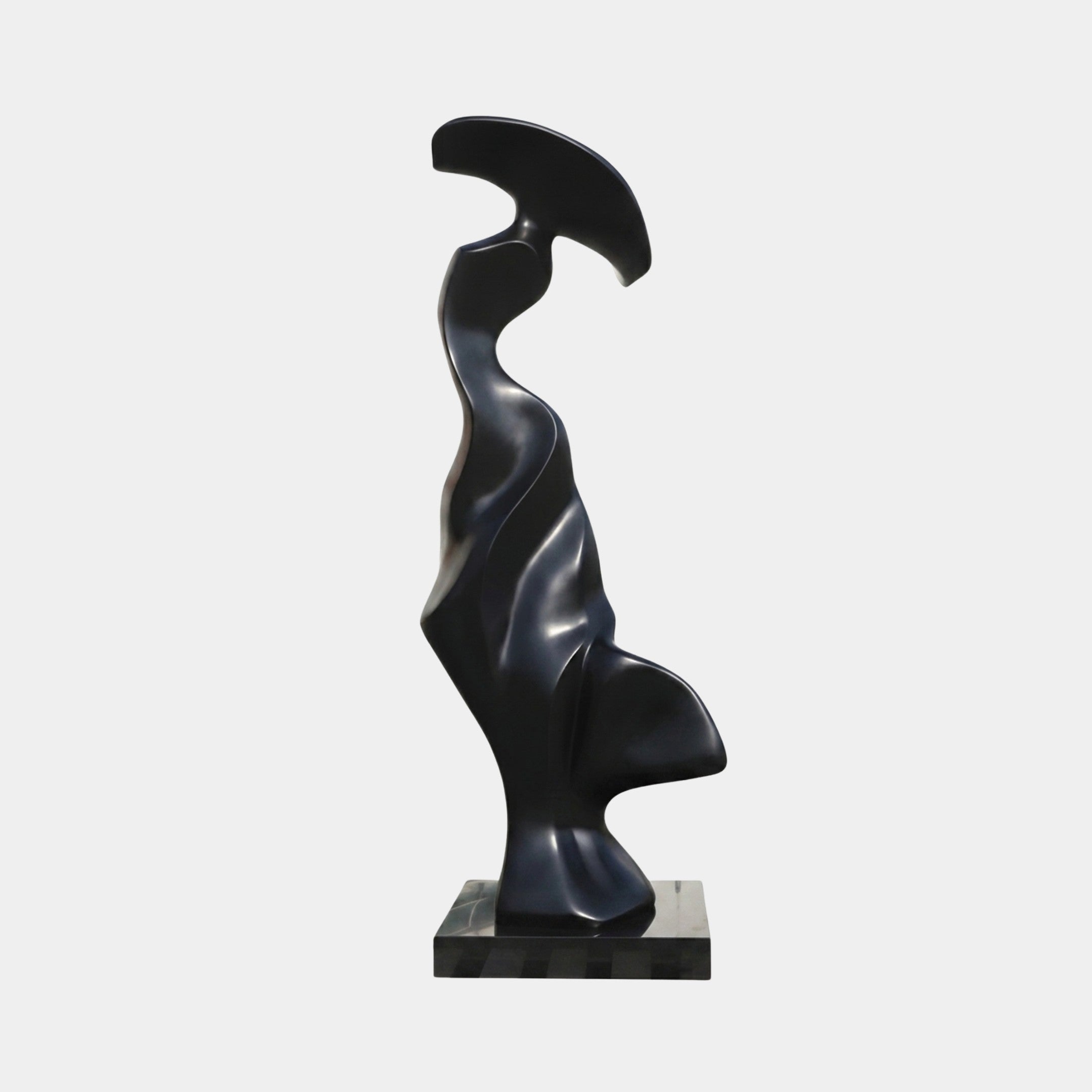 Galena Black Abstract Sculpture - 220cm