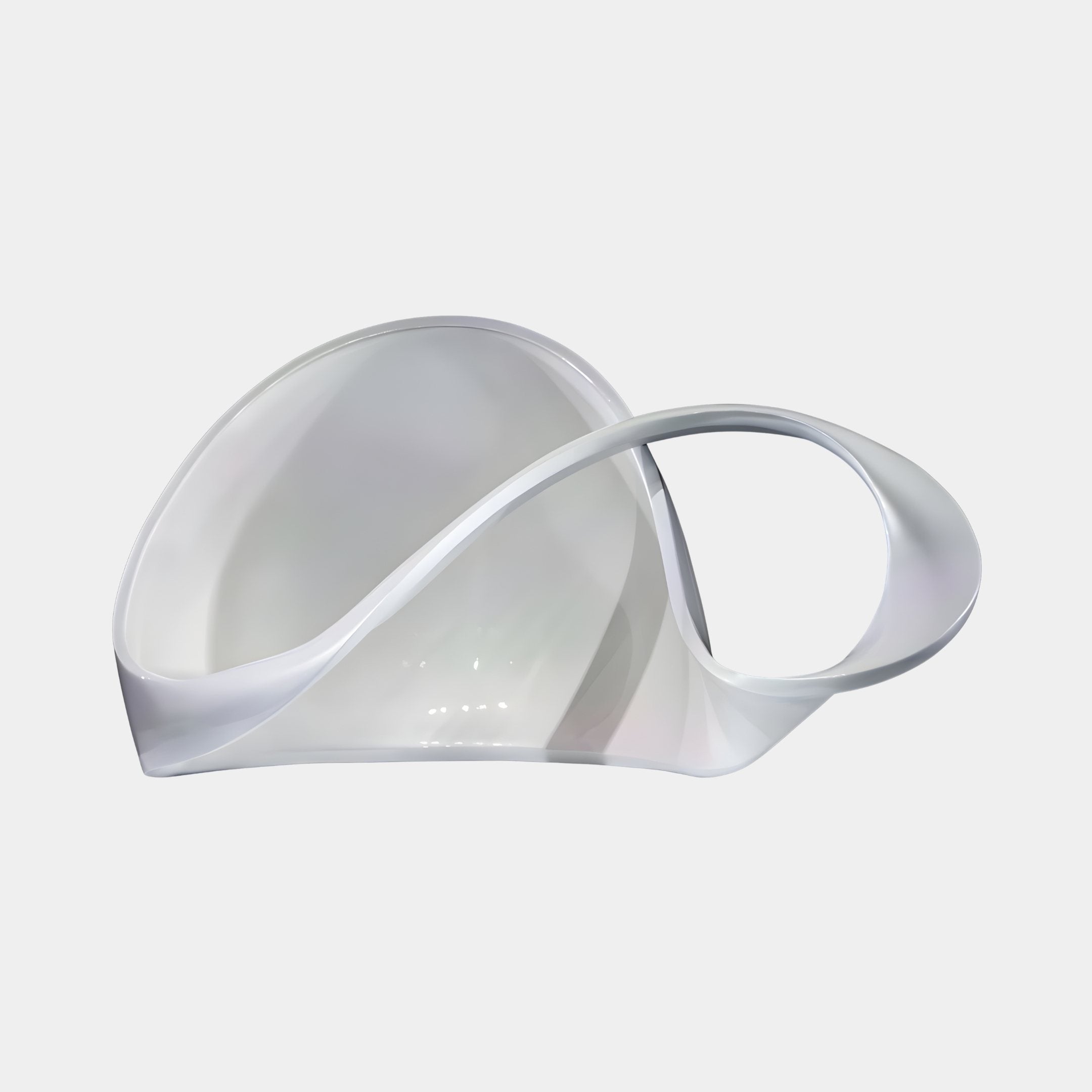 Spume White Abstract Sculpture - 85cm