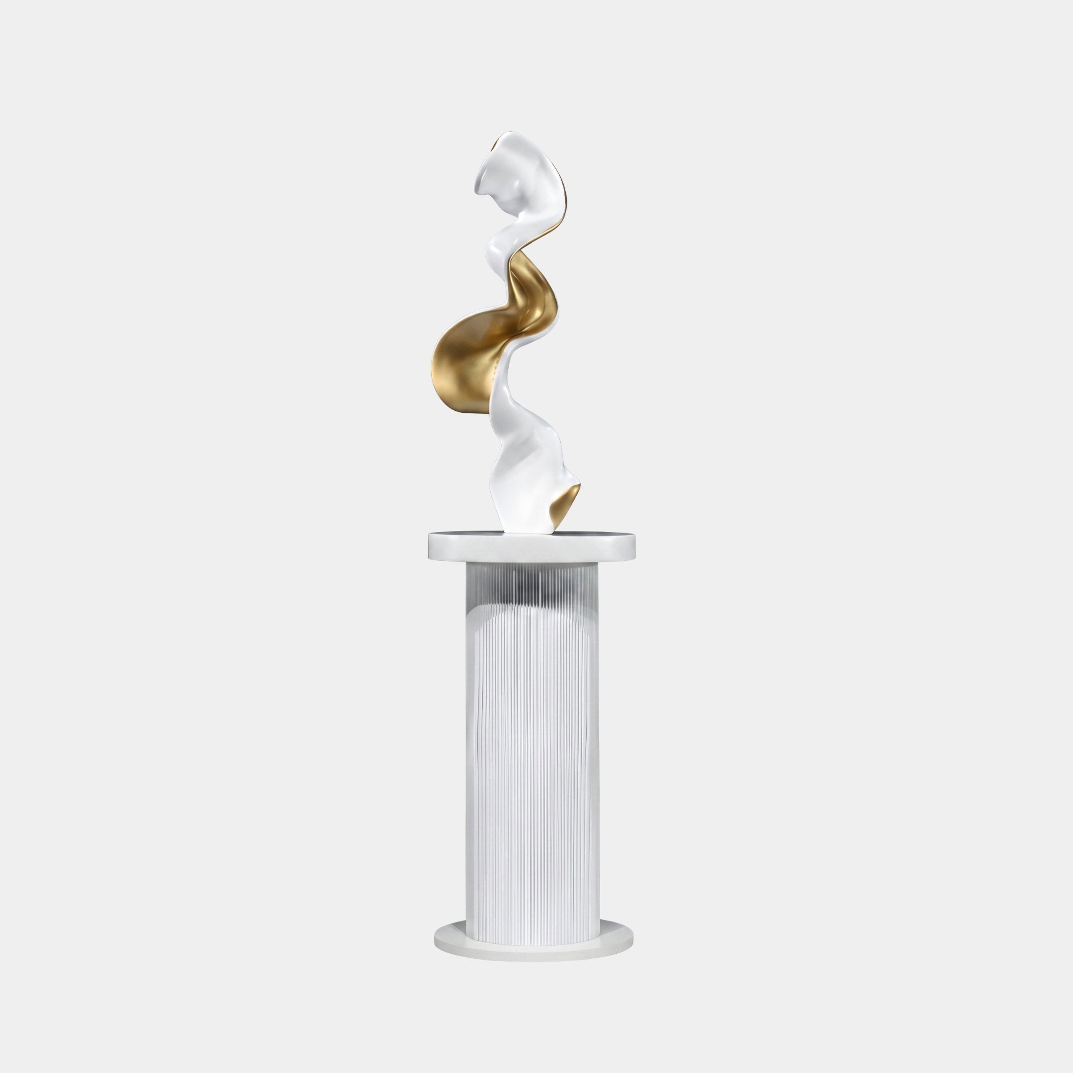 Altair White & Gold Abstract Sculpture - 160cm