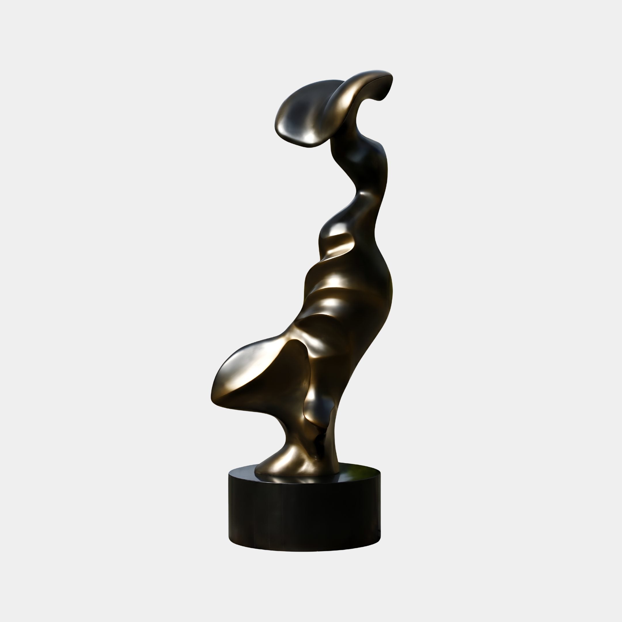 Schist Black & Bronze Abstract Sculpture - 152cm