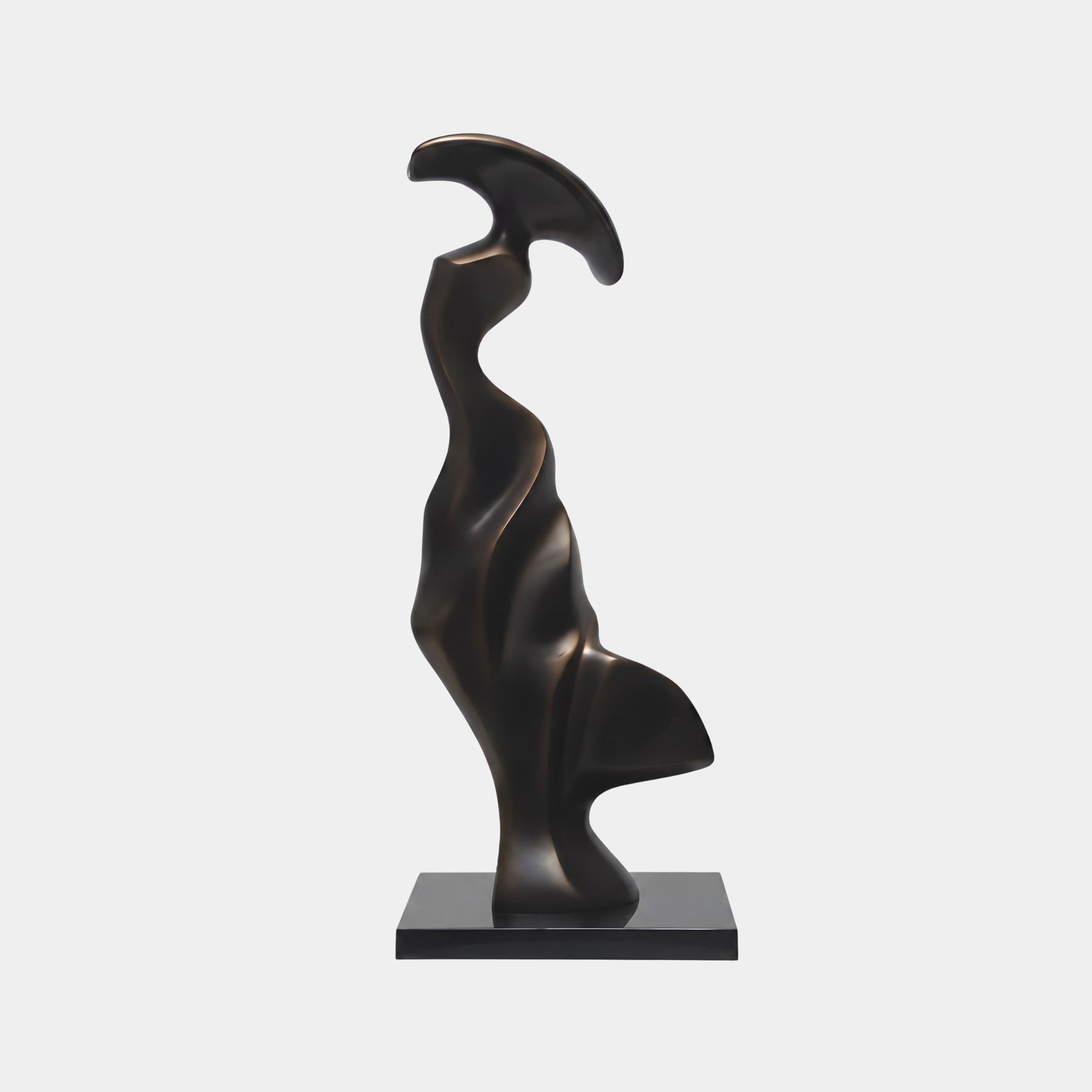Flint Black Abstract Sculpture - 135cm