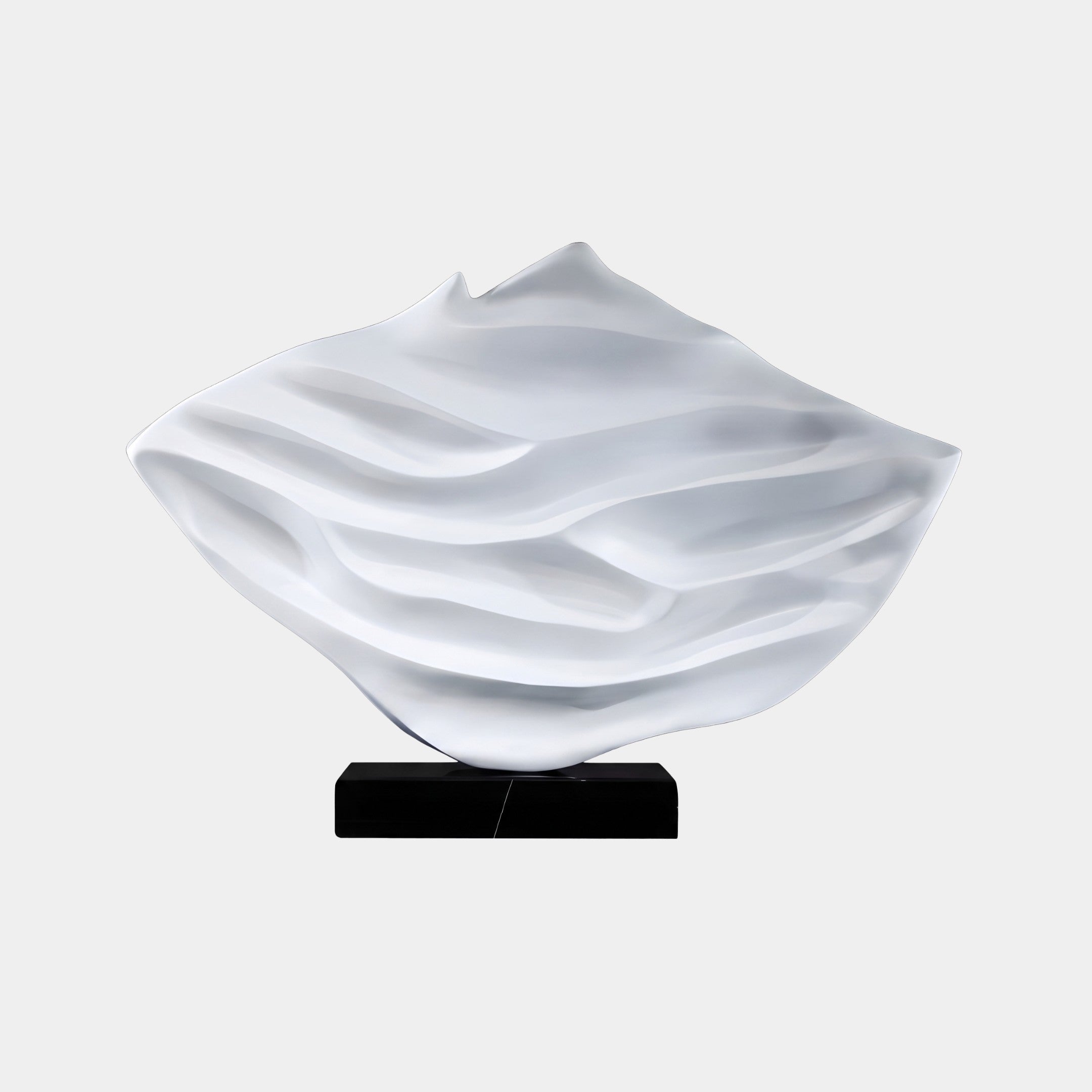 Fern White Abstract Sculpture - 65cm