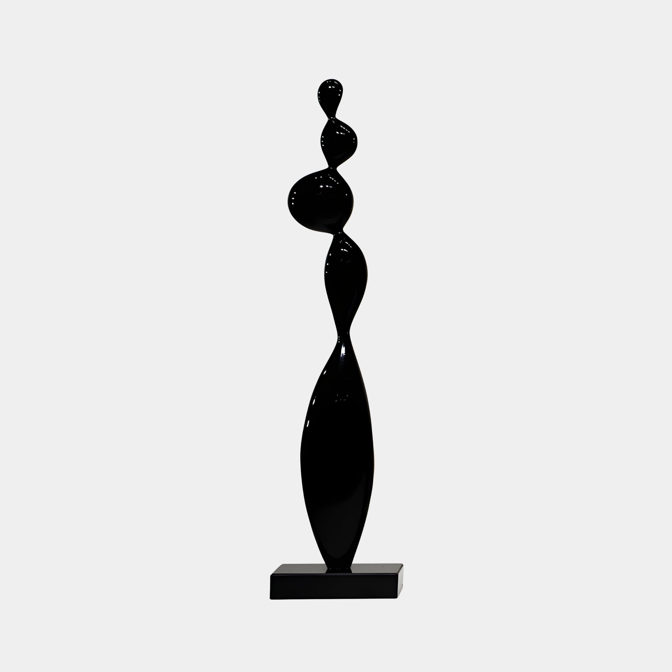 Chert Black Abstract Sculpture - 84cm