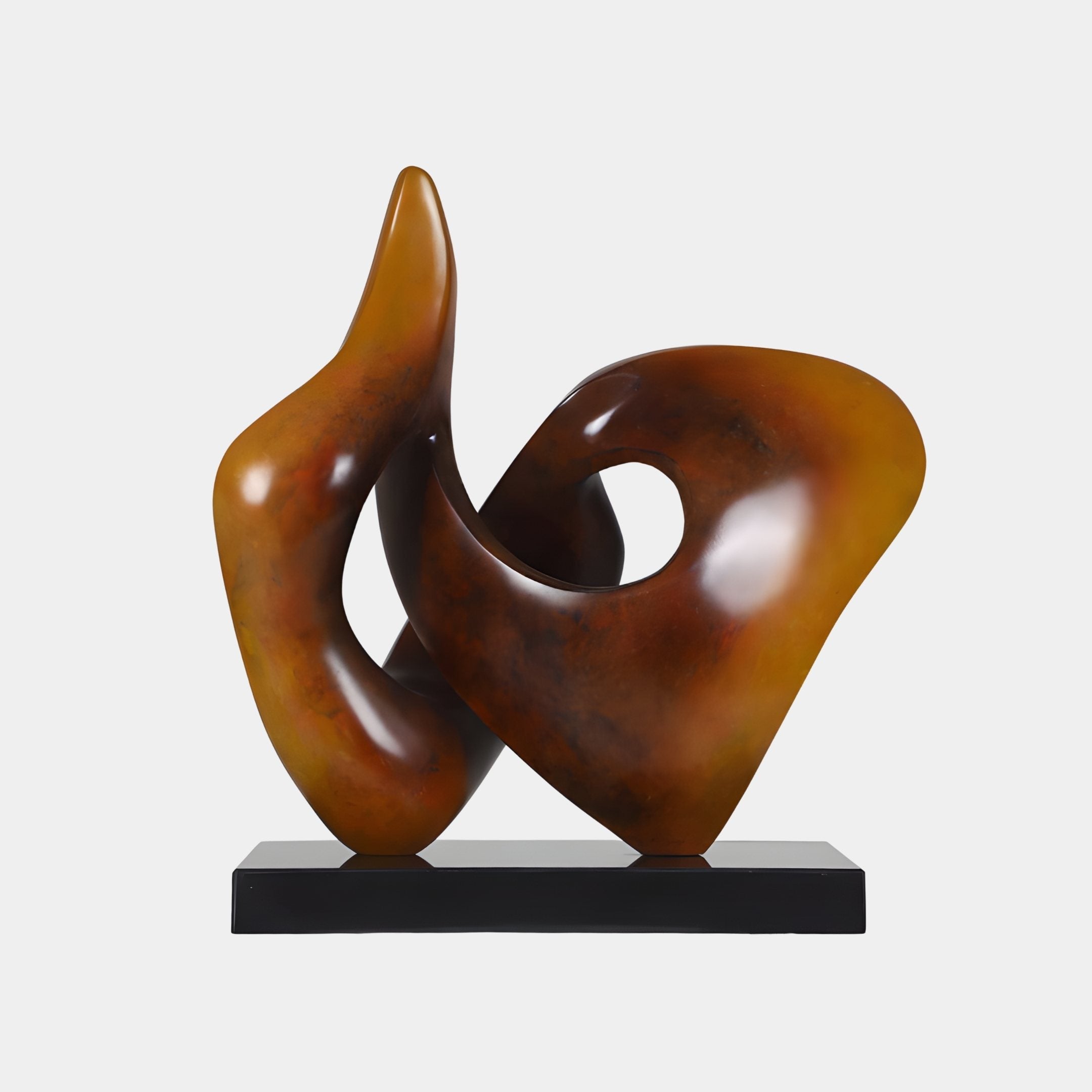 Braid Brown Abstract Sculpture - 63cm
