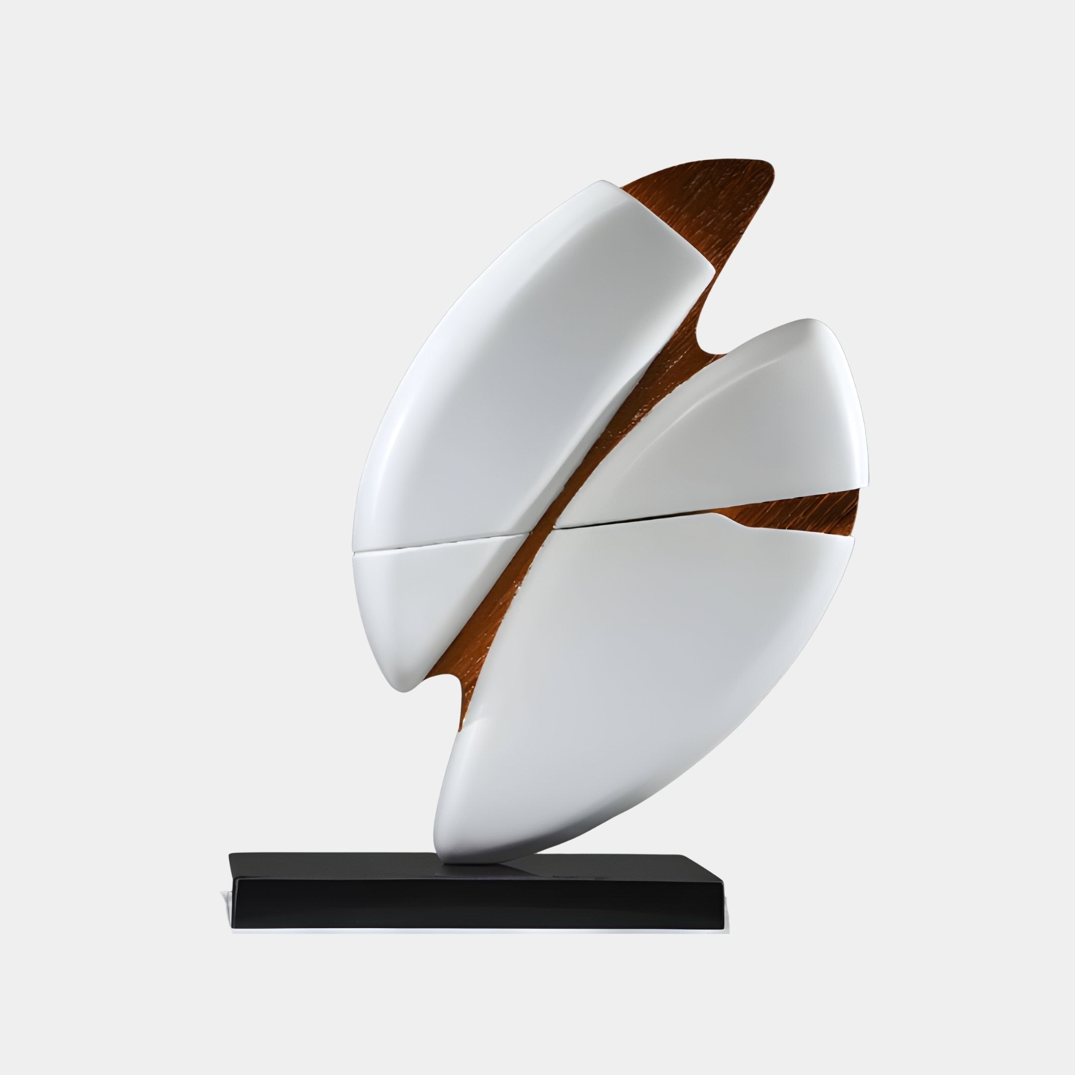 Cove White Abstract Sculpture - 48cm