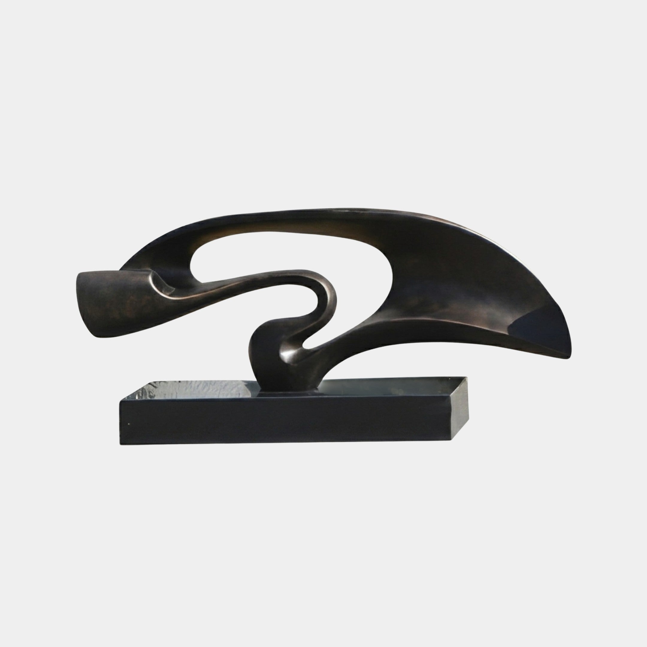 Current Black Abstract Sculpture - 98cm