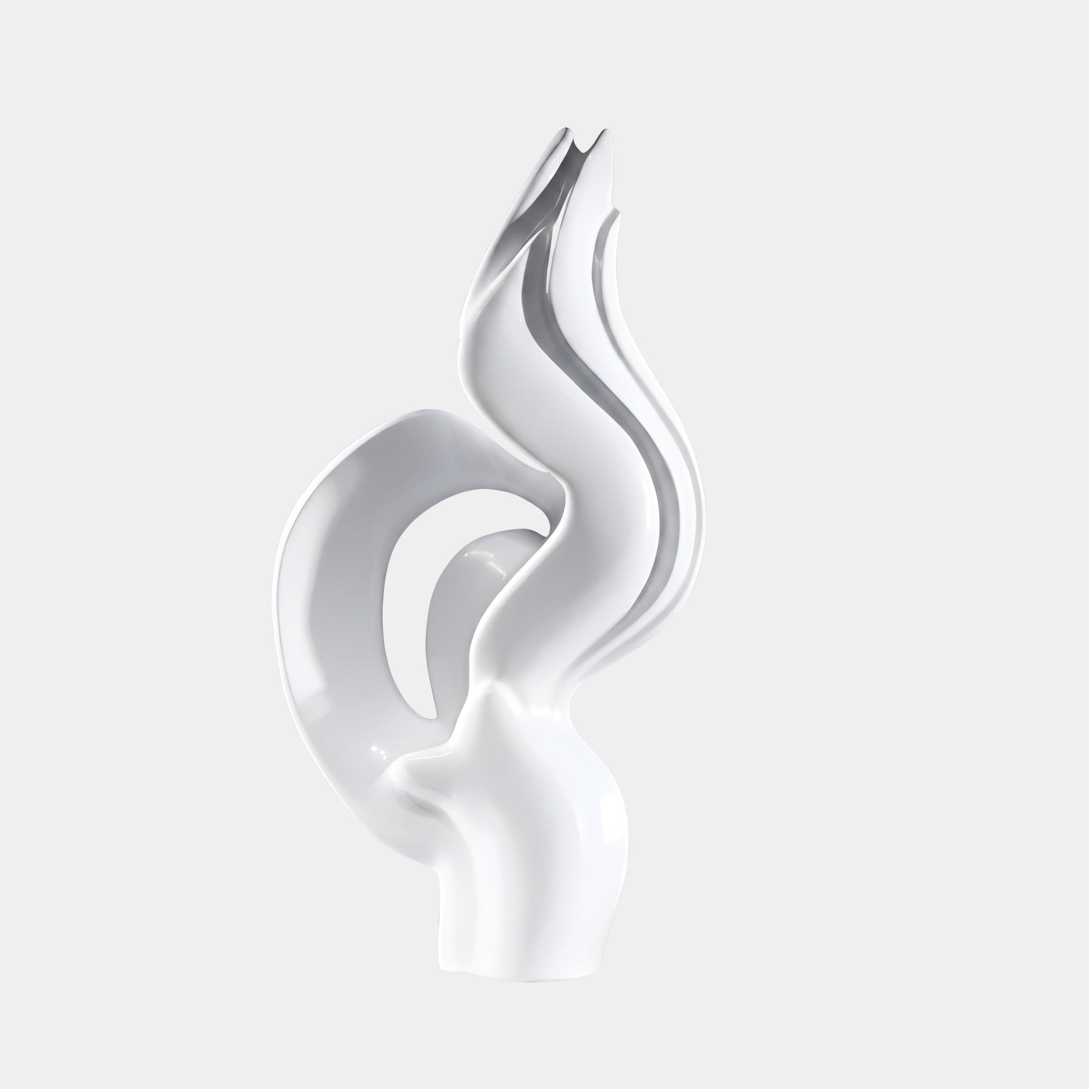 Selene White Abstract Sculpture - 80cm