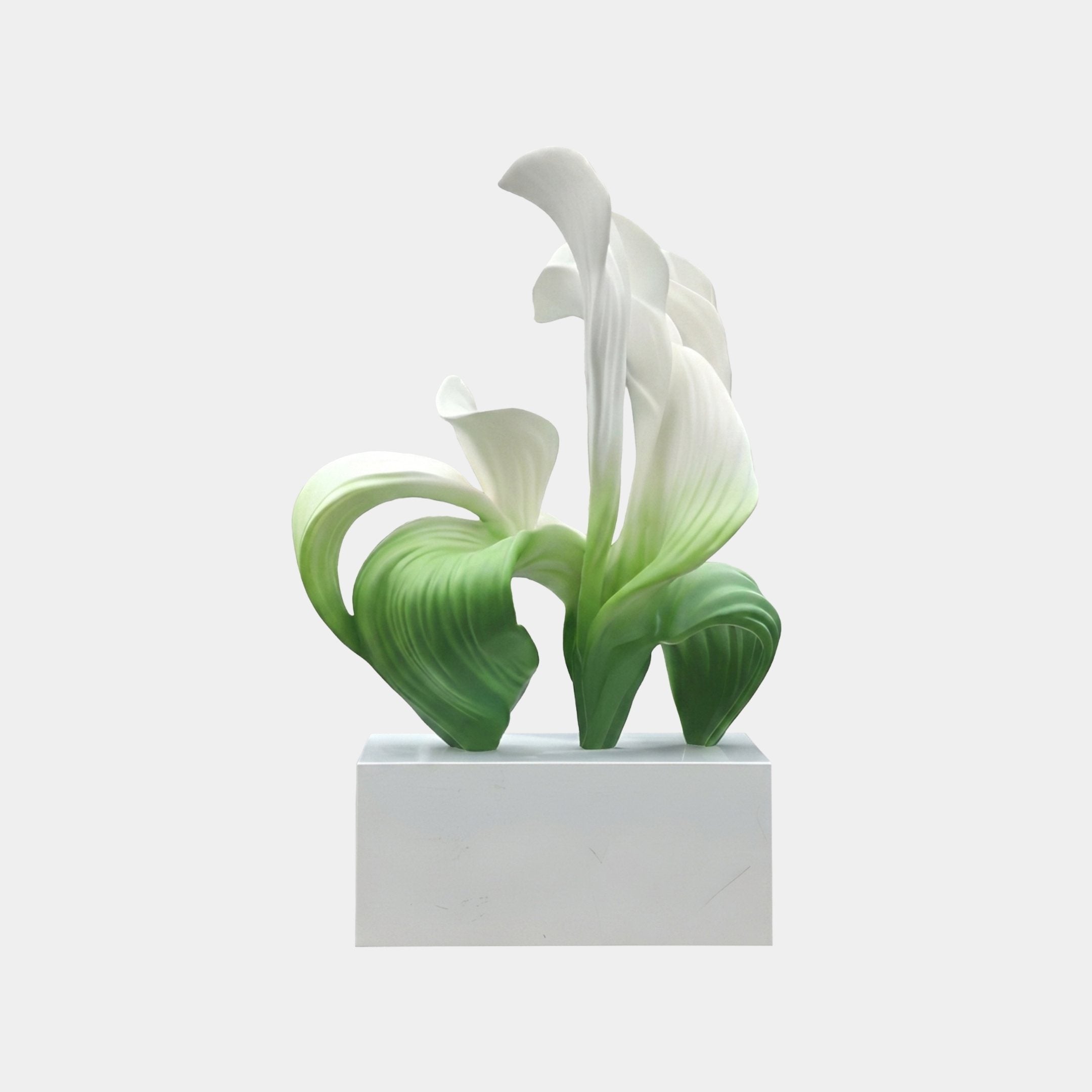 Capella Green & White Lily Sculpture - 155cm