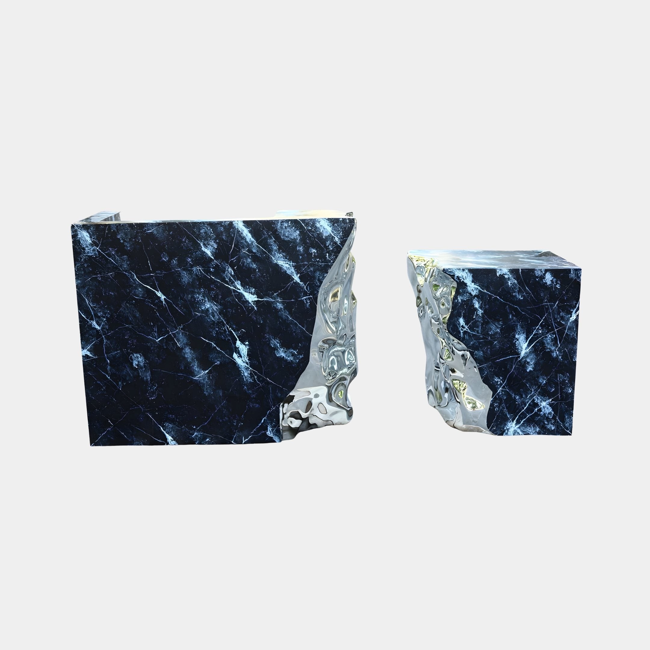 Elmore Blue Rock Sculpture - 80–128cm