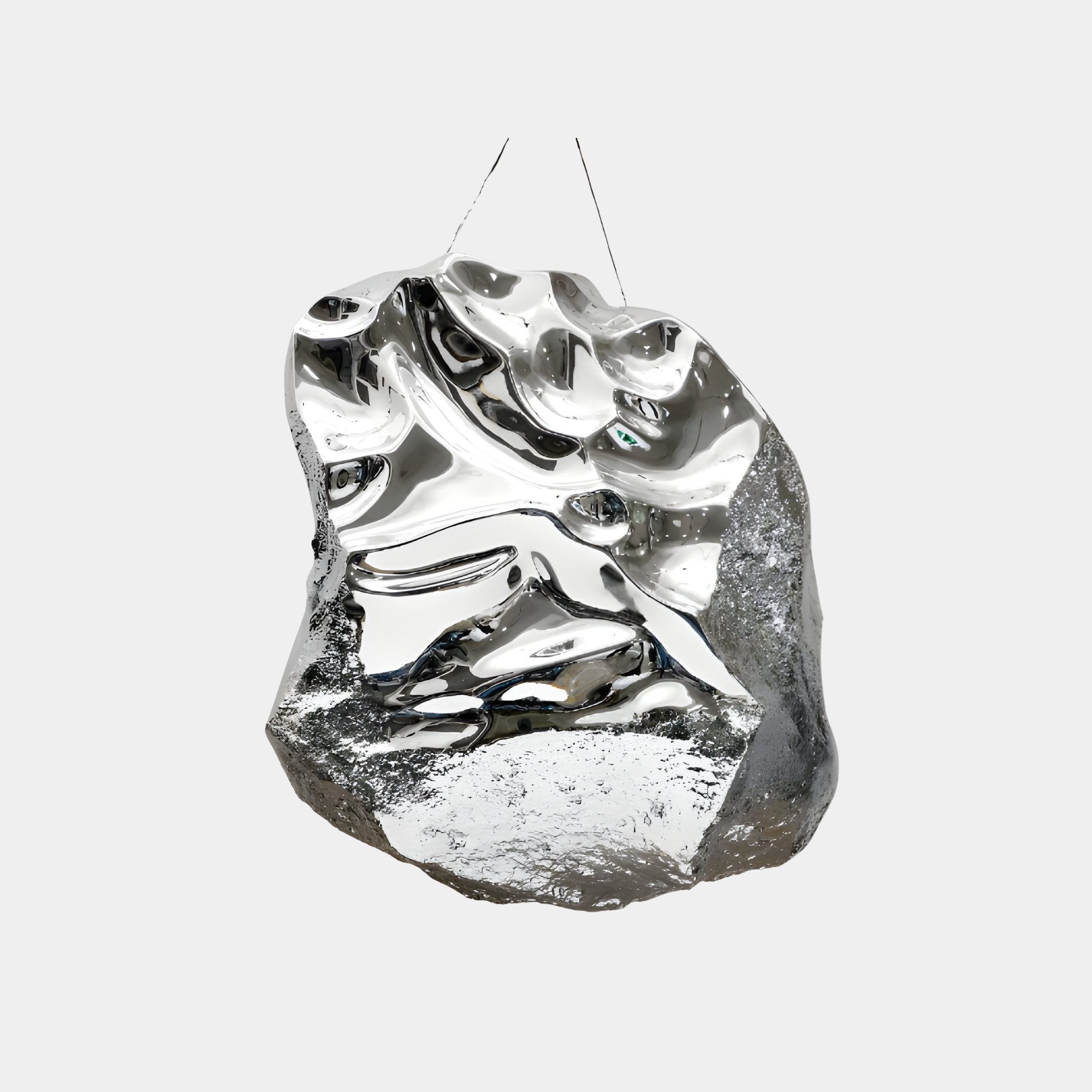 Tuff Silver Rock Sculpture - 95cm