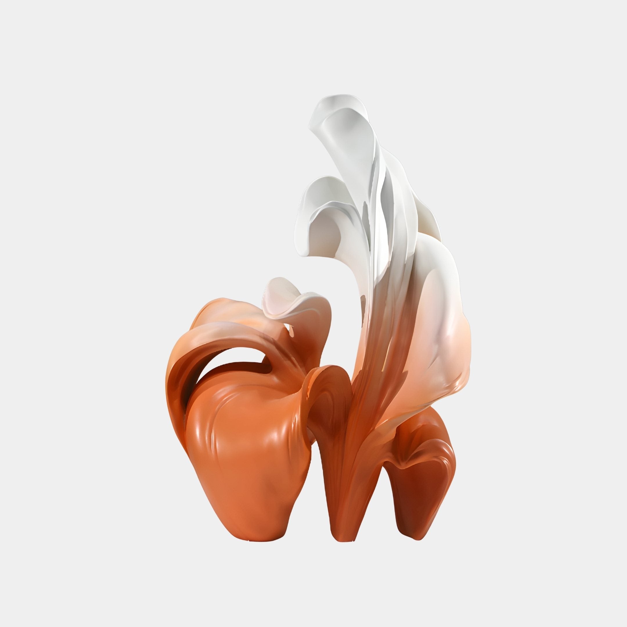 Dione Orange Abstract Sculpture - 58cm