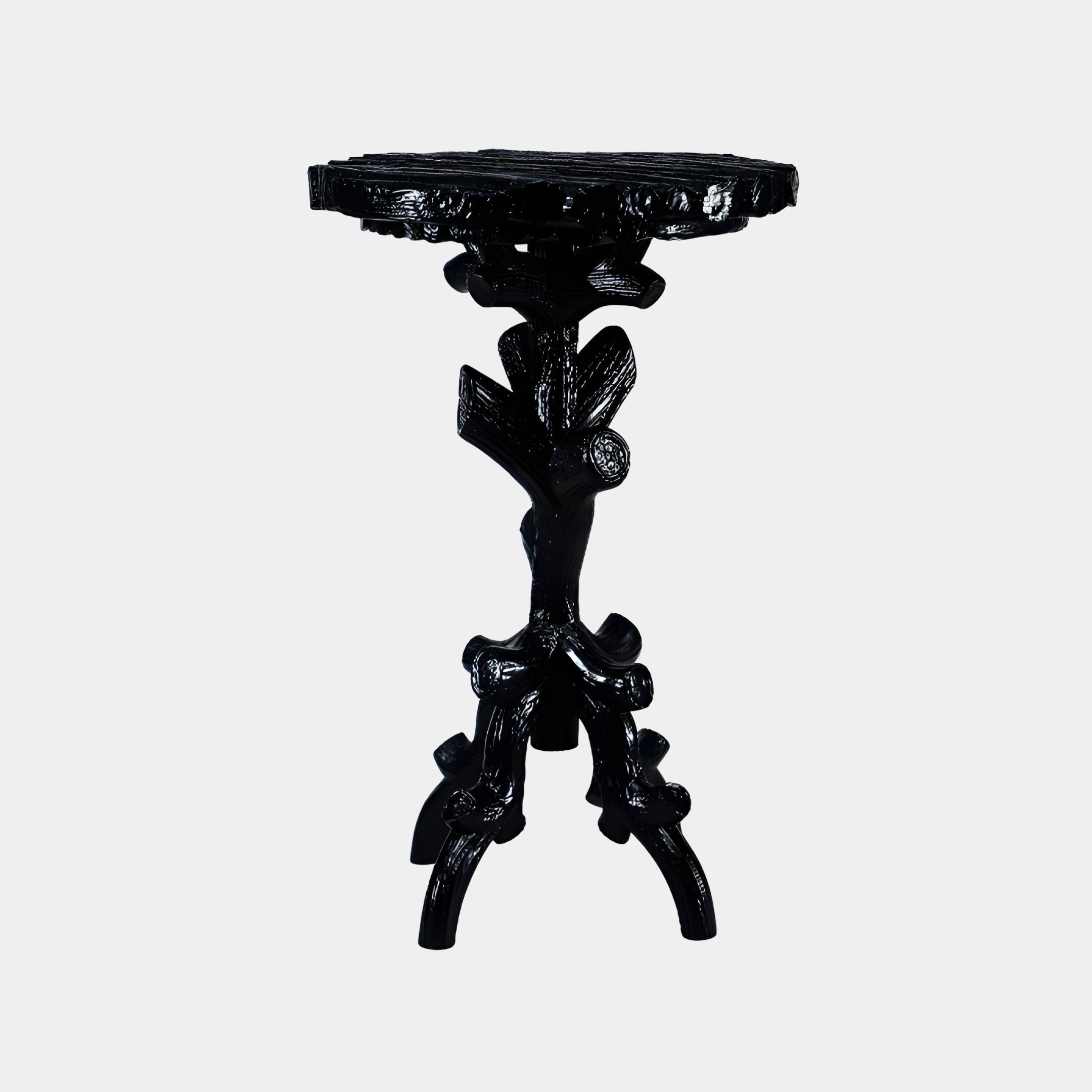 Volute Black Classical Sculpture - 55cm