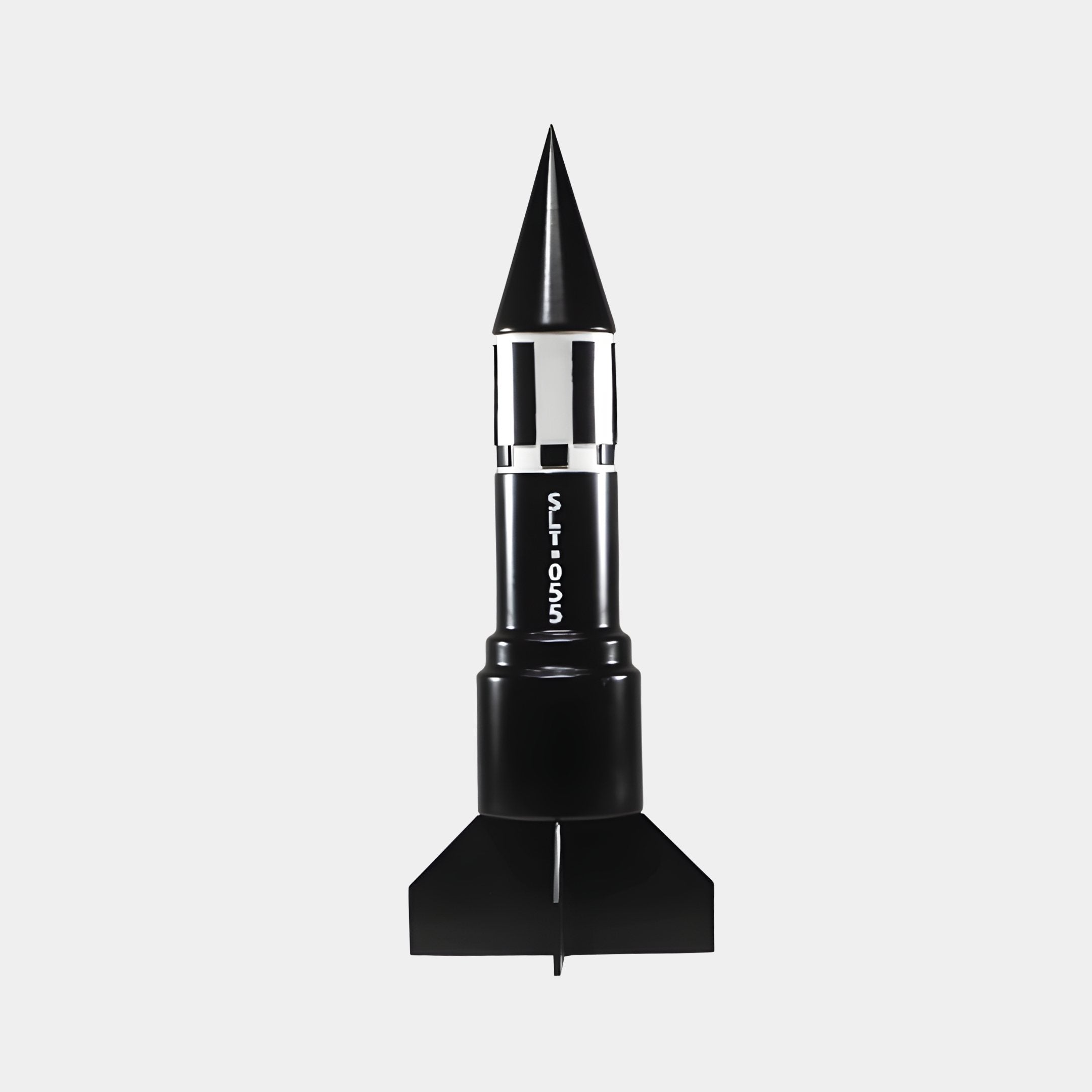 Nadir Black & White Rocket Sculpture - 60cm