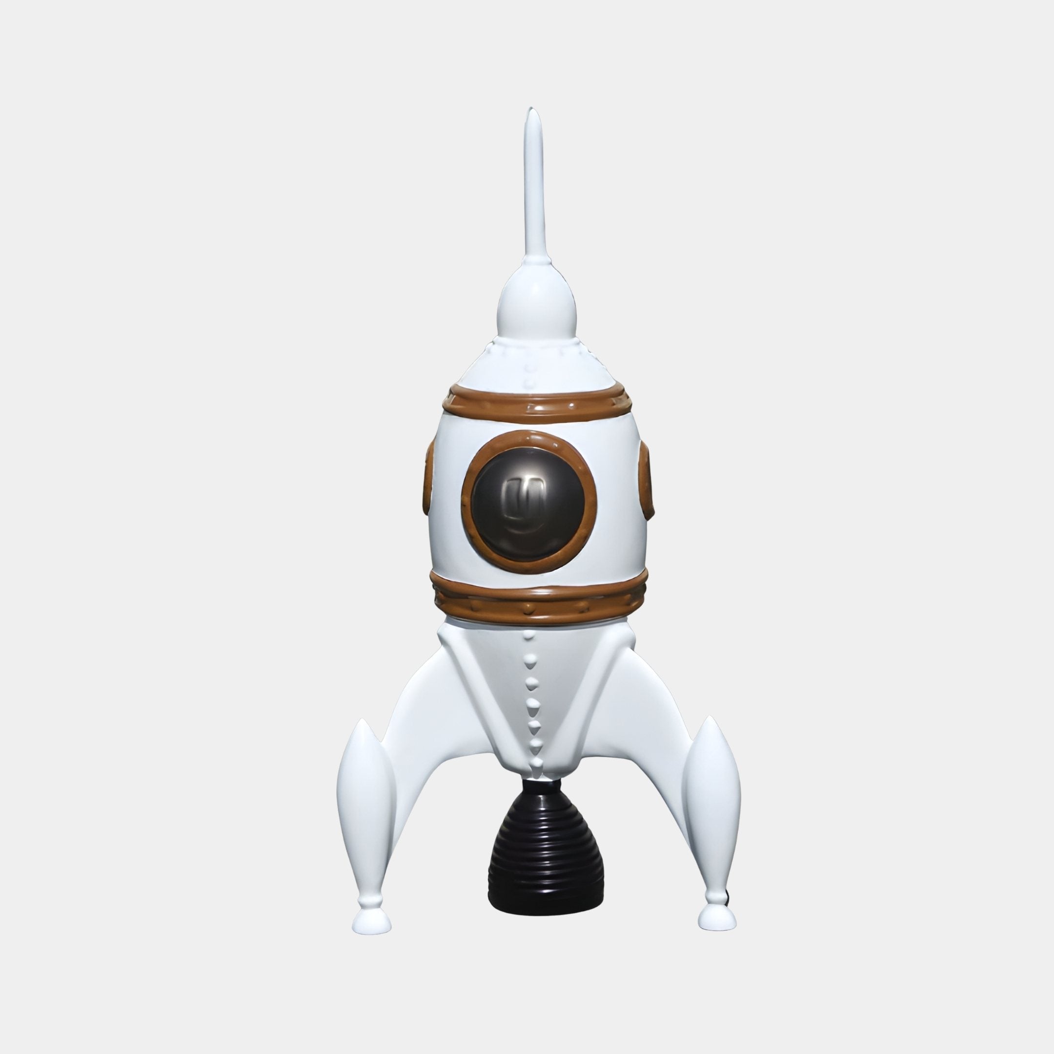 Brook White & Orange Rocket Sculpture - 120cm