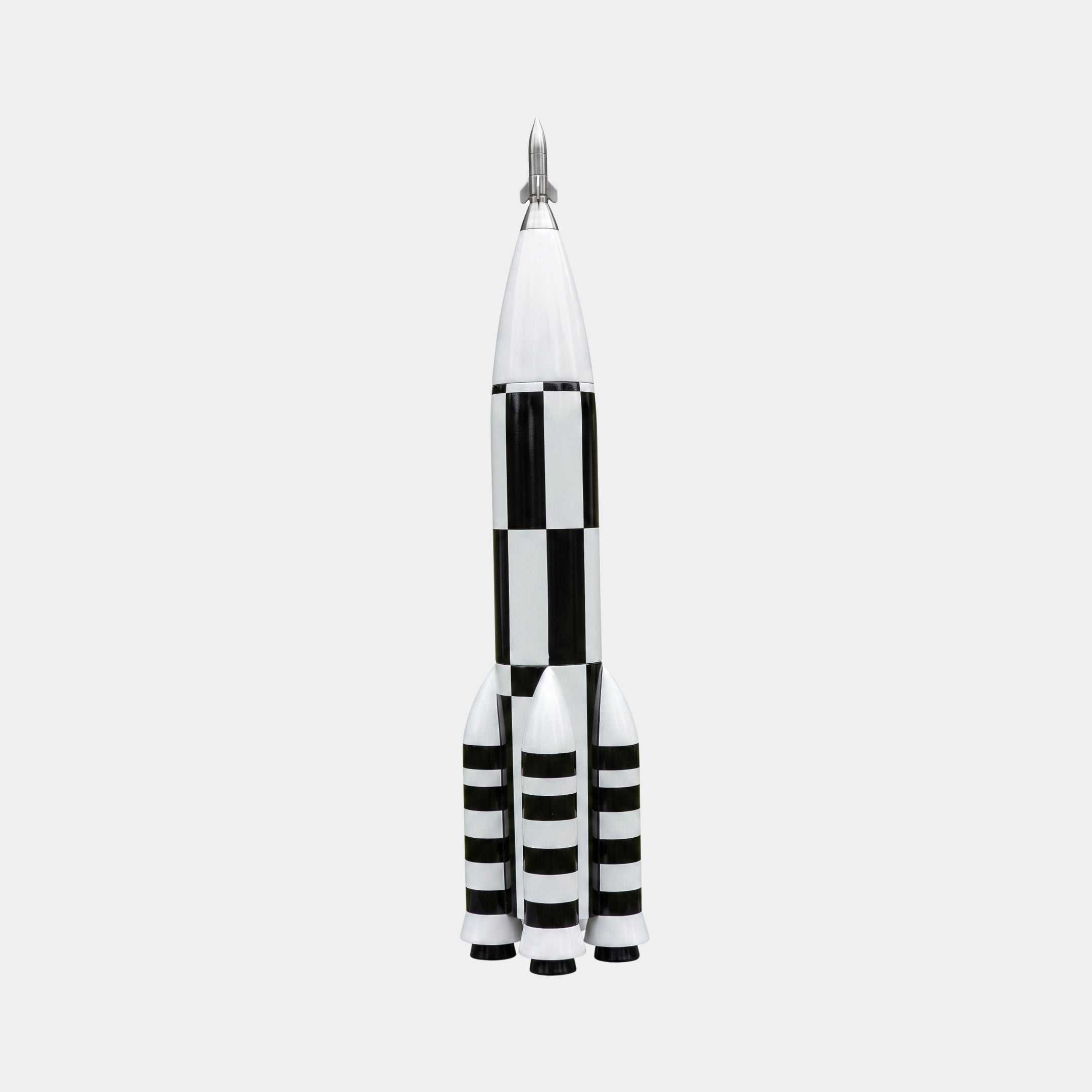 Goadby White & Black Rocket Sculpture - 195cm