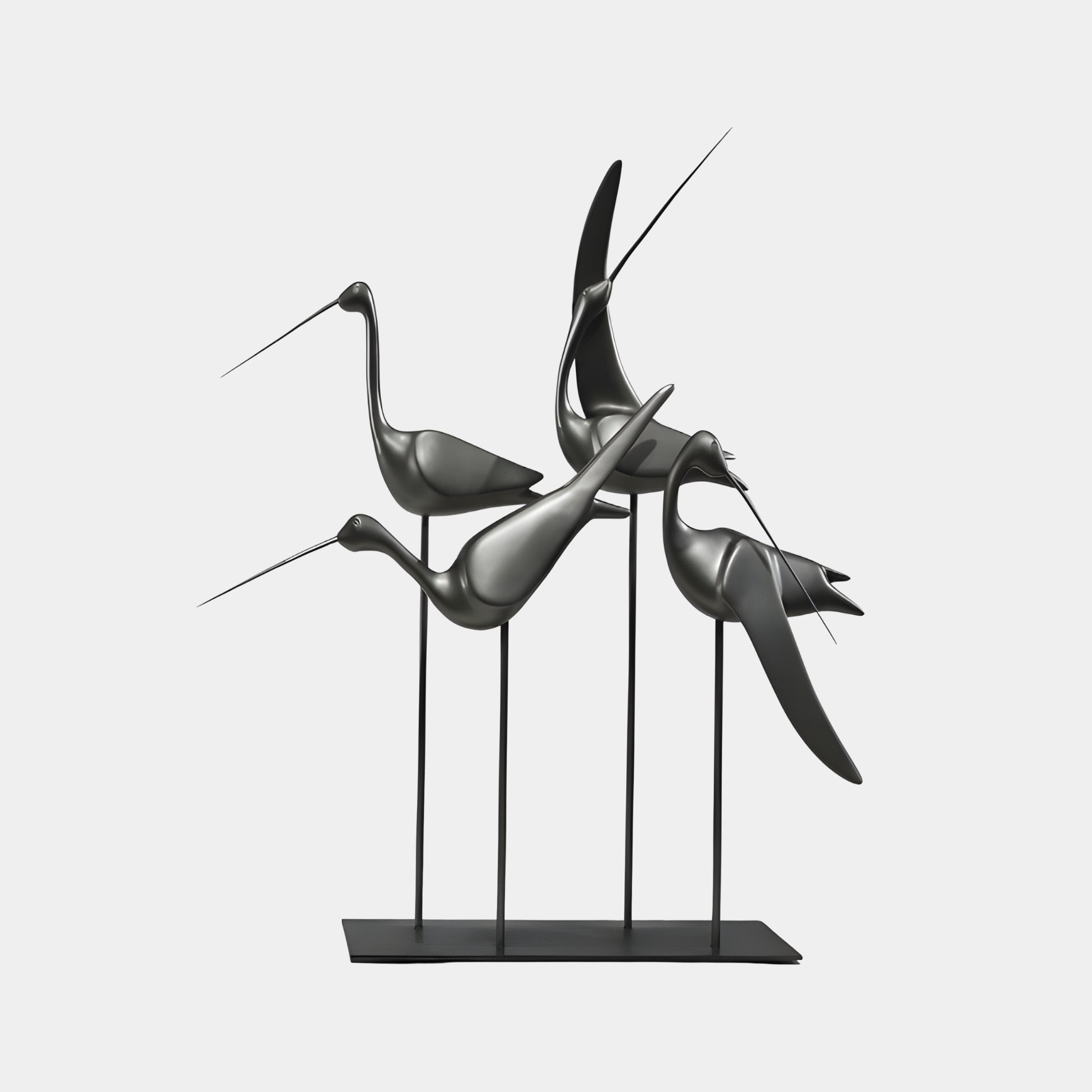 Verbena Black Birds Sculpture - 80cm