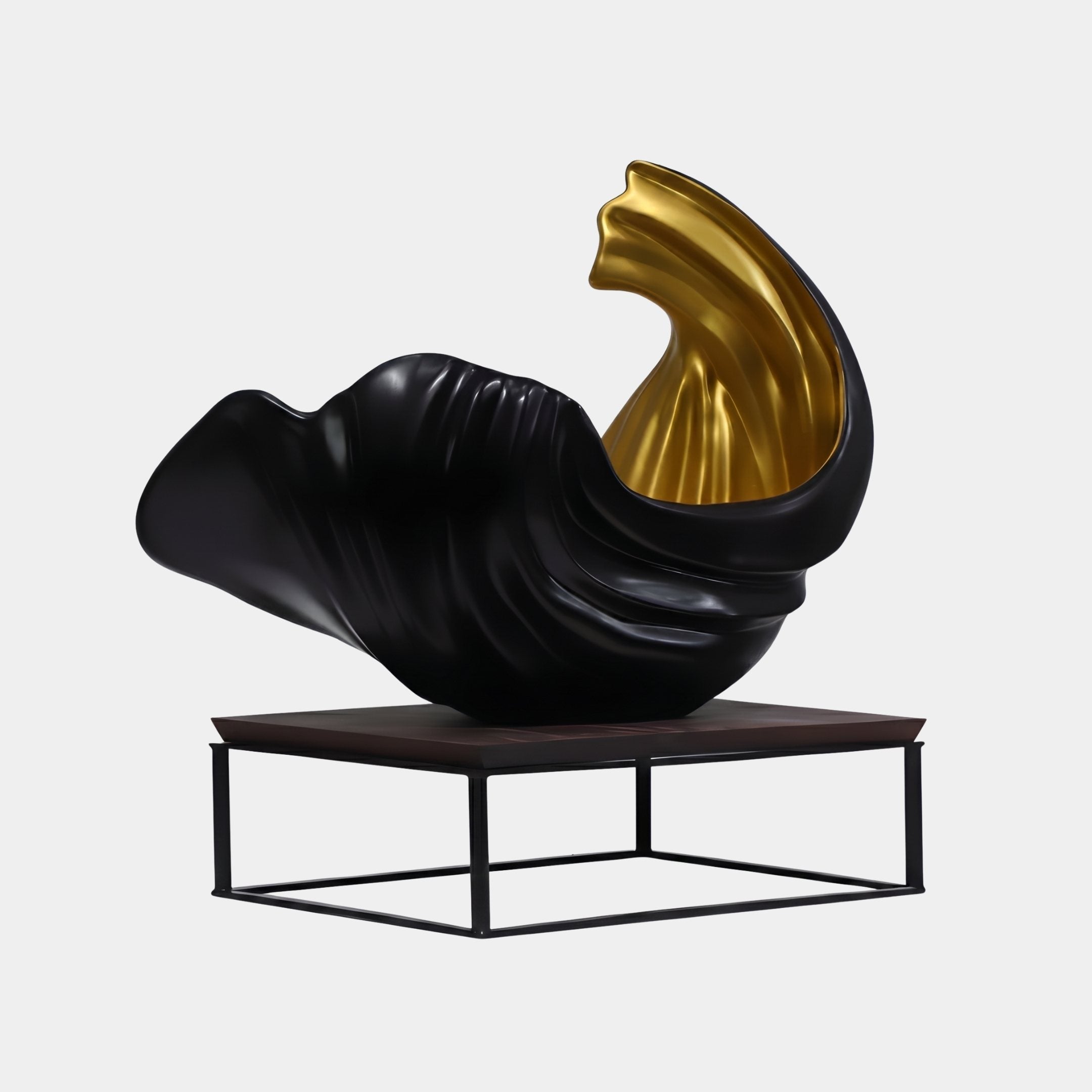 Perseus Black & Gold Abstract Sculpture - 50cm