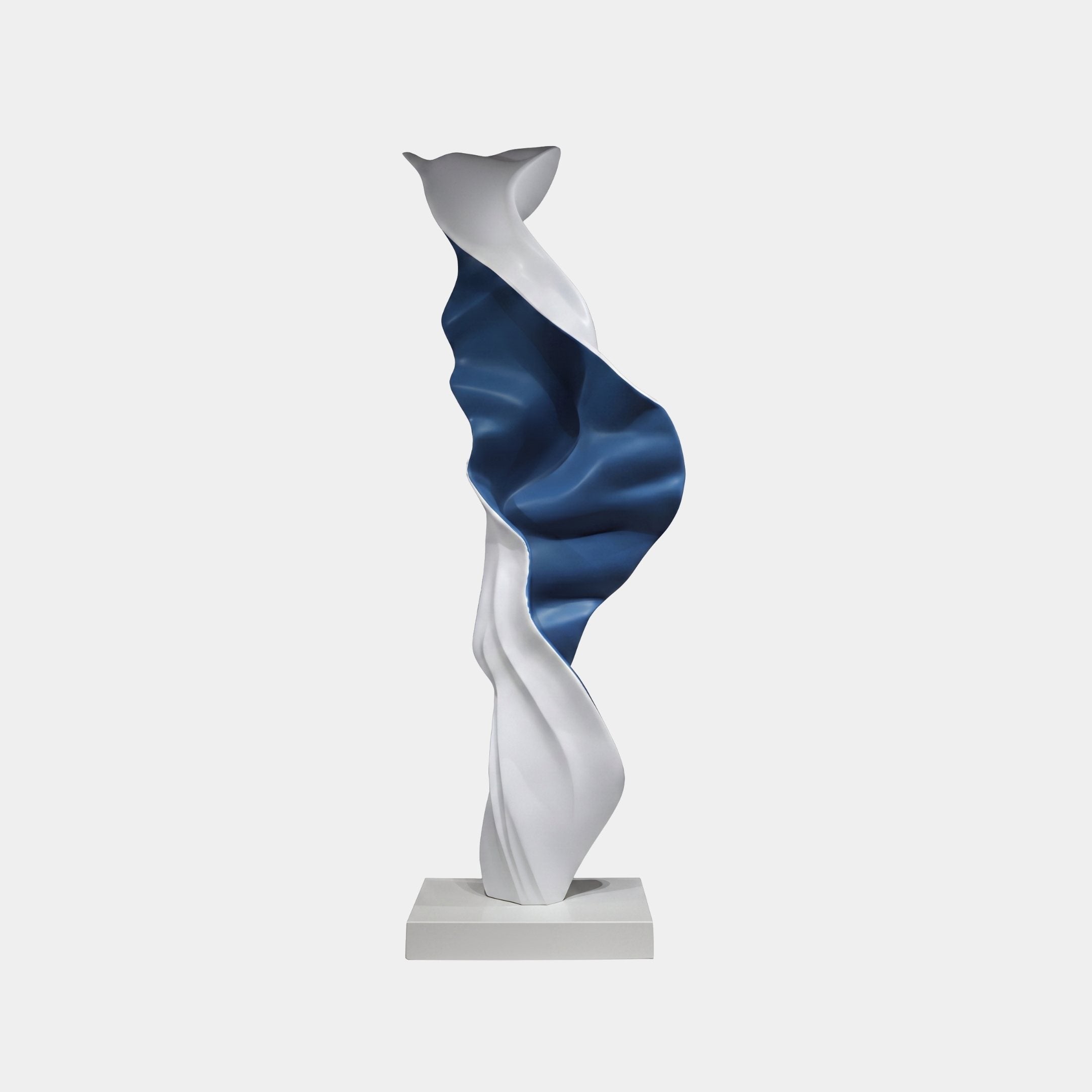 Cetus Blue & White Abstract Sculpture - 141cm