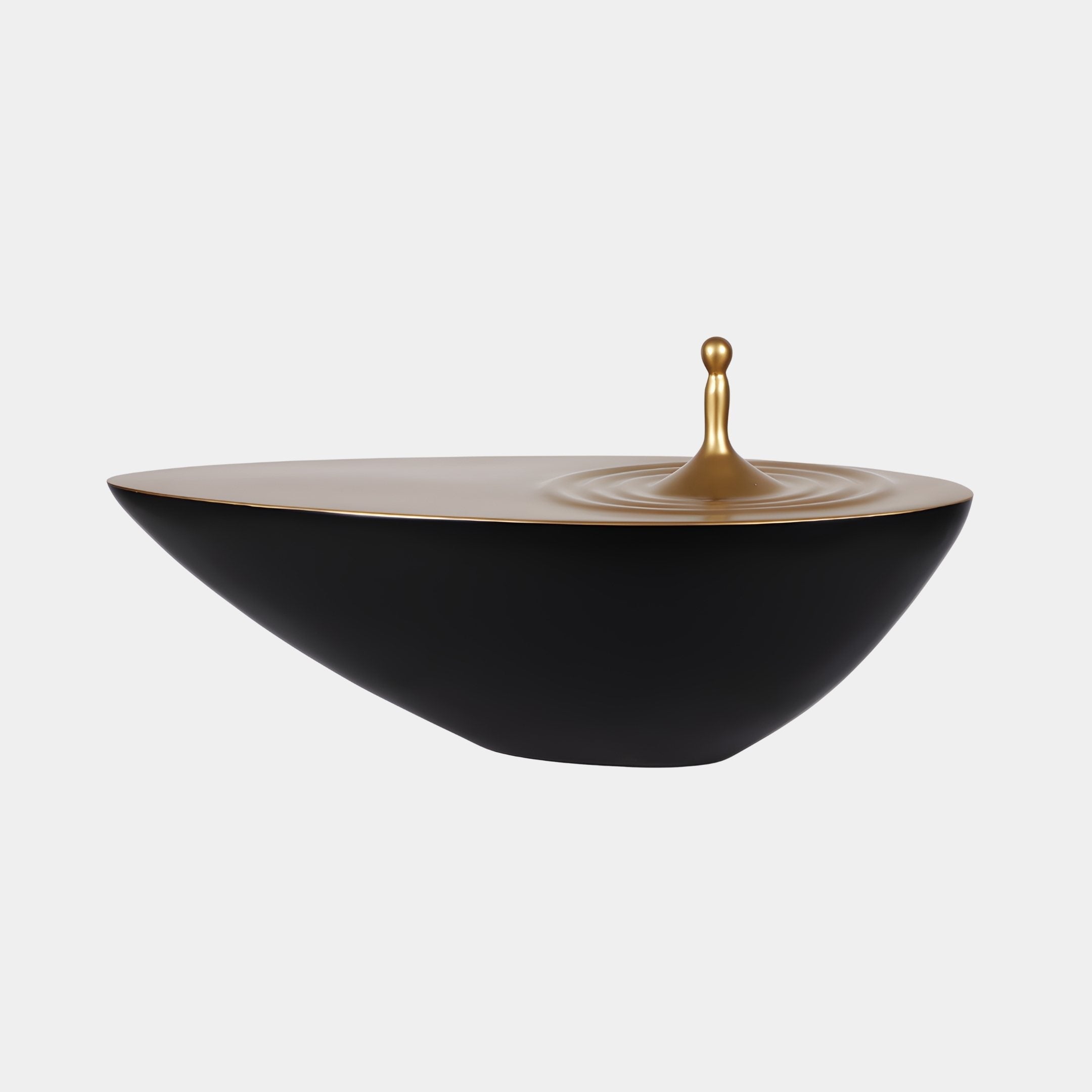Indus Black & Gold Bowl Sculpture - 90cm