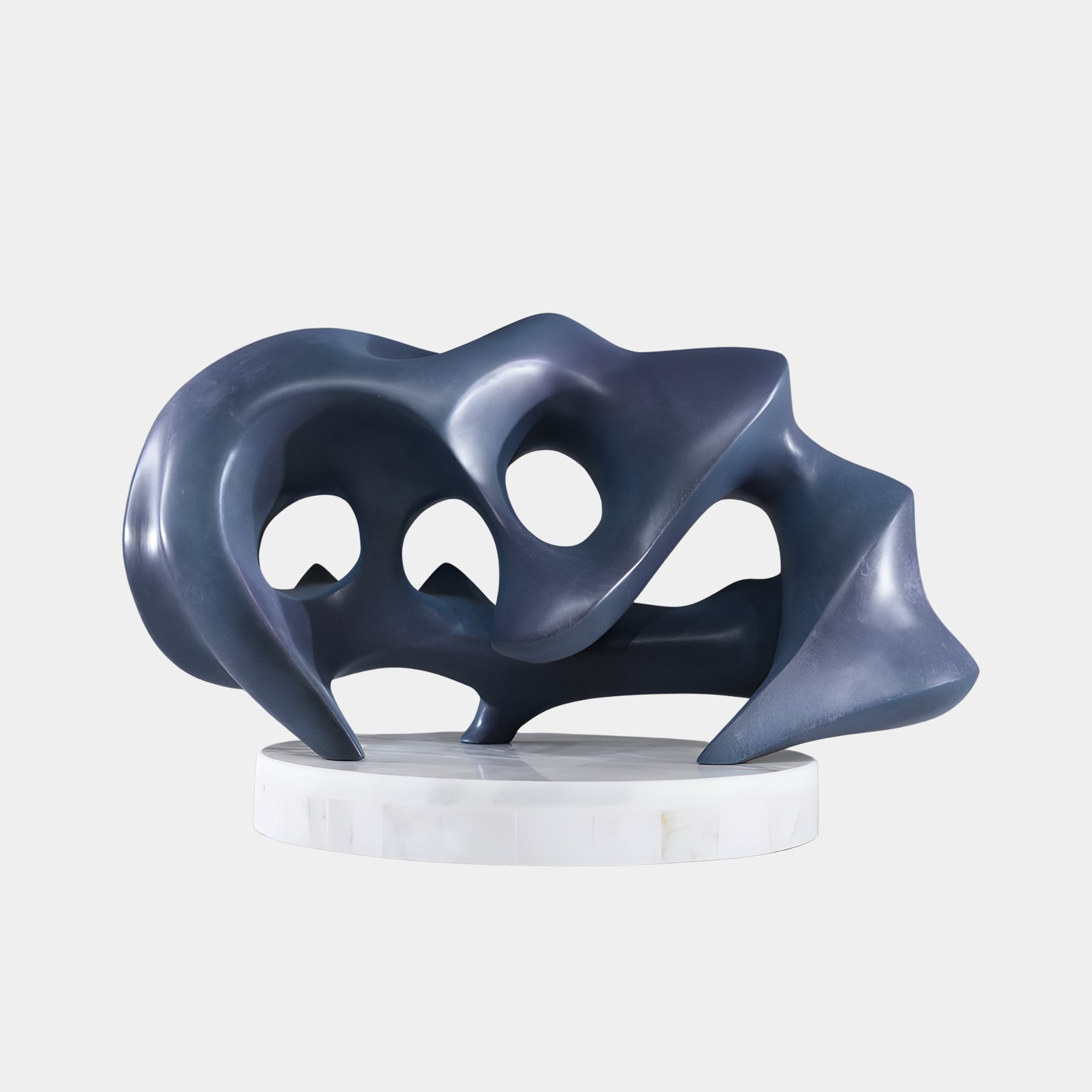 Diorite Grey Abstract Sculpture - 47cm
