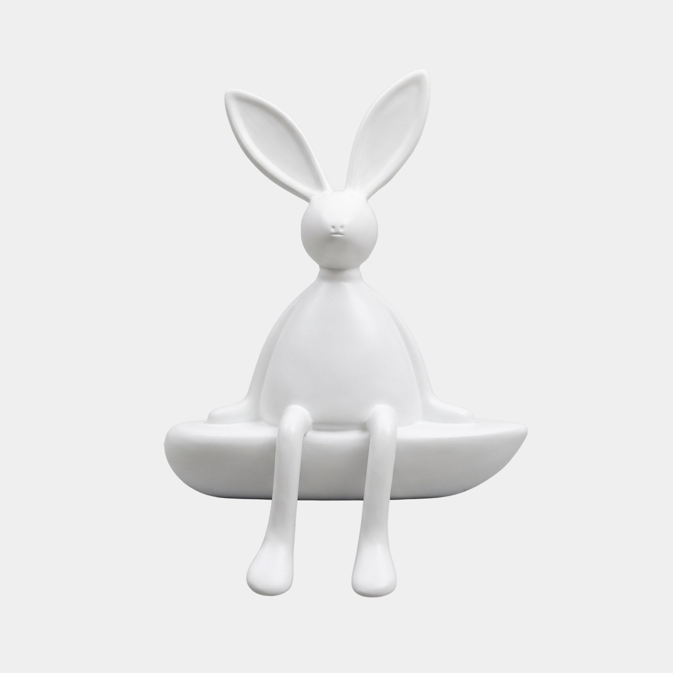 Catkin White Rabbit Sculpture - 100cm