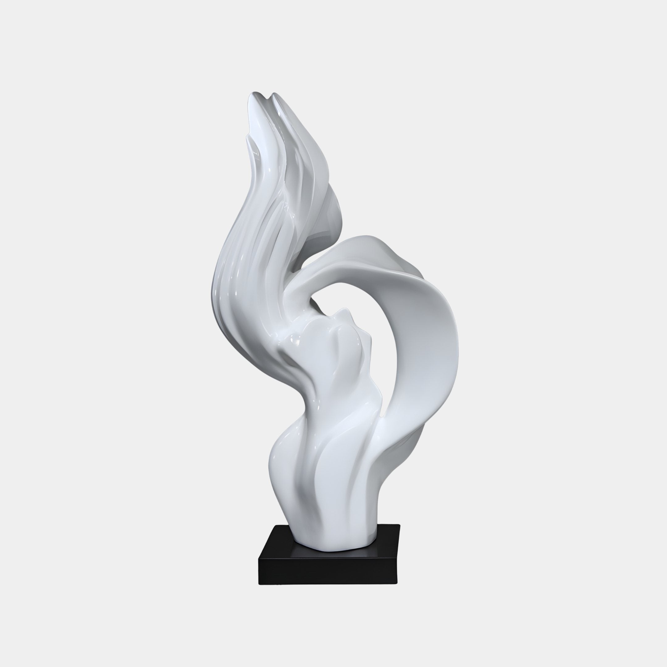 Freshet White Abstract Sculpture - 106cm