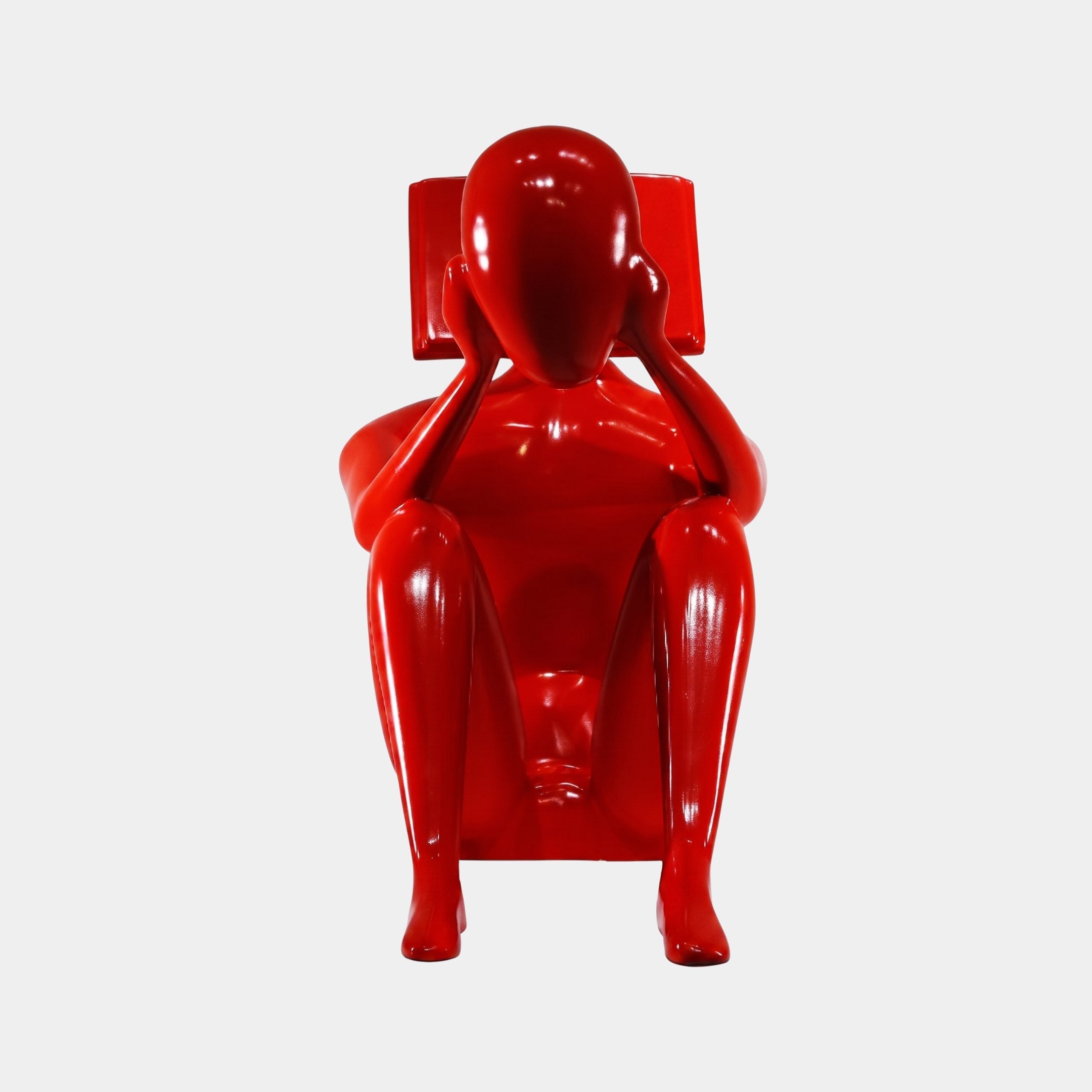 Beck Red Abstract Sculpture - 91cm