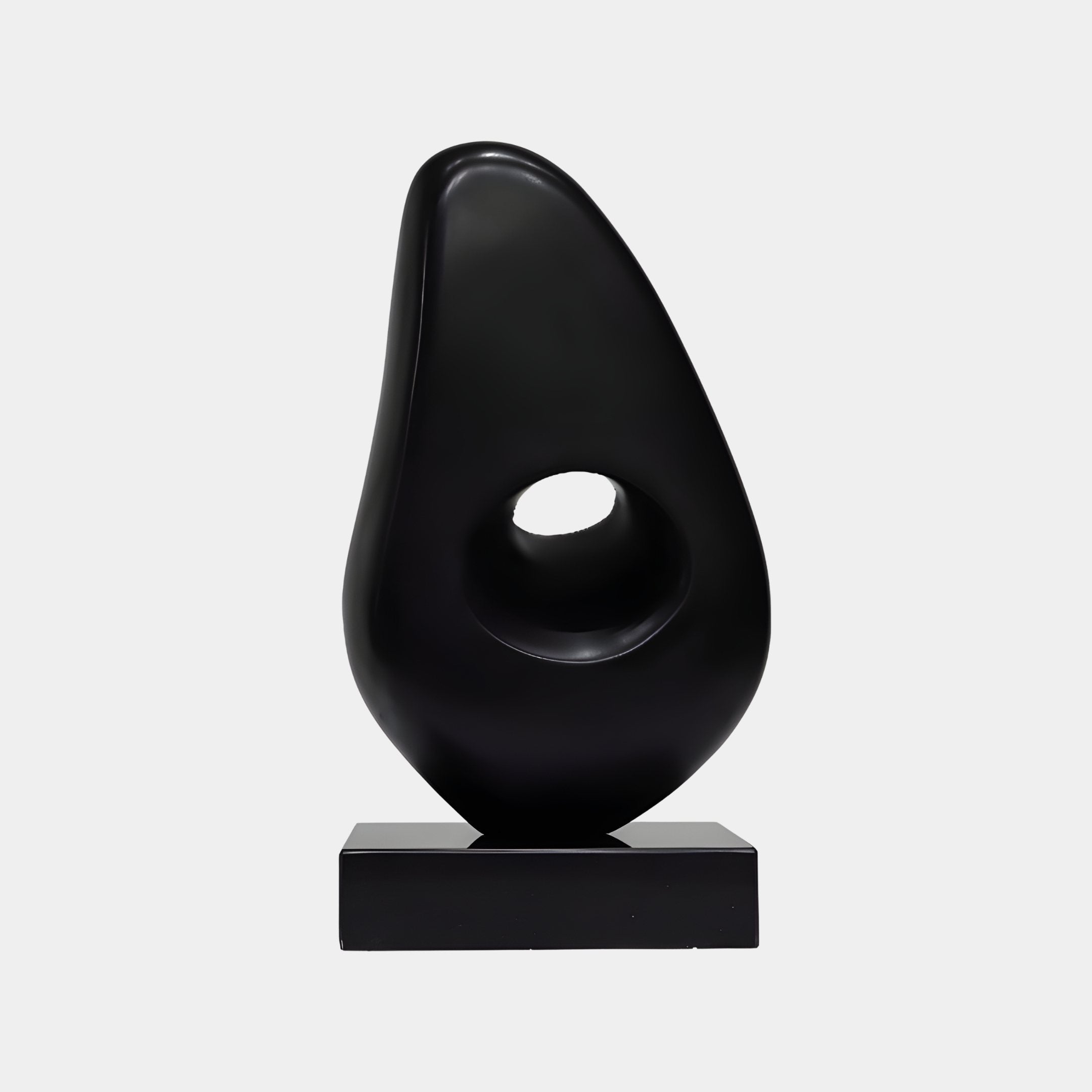 Brae Black Abstract Sculpture - 56cm