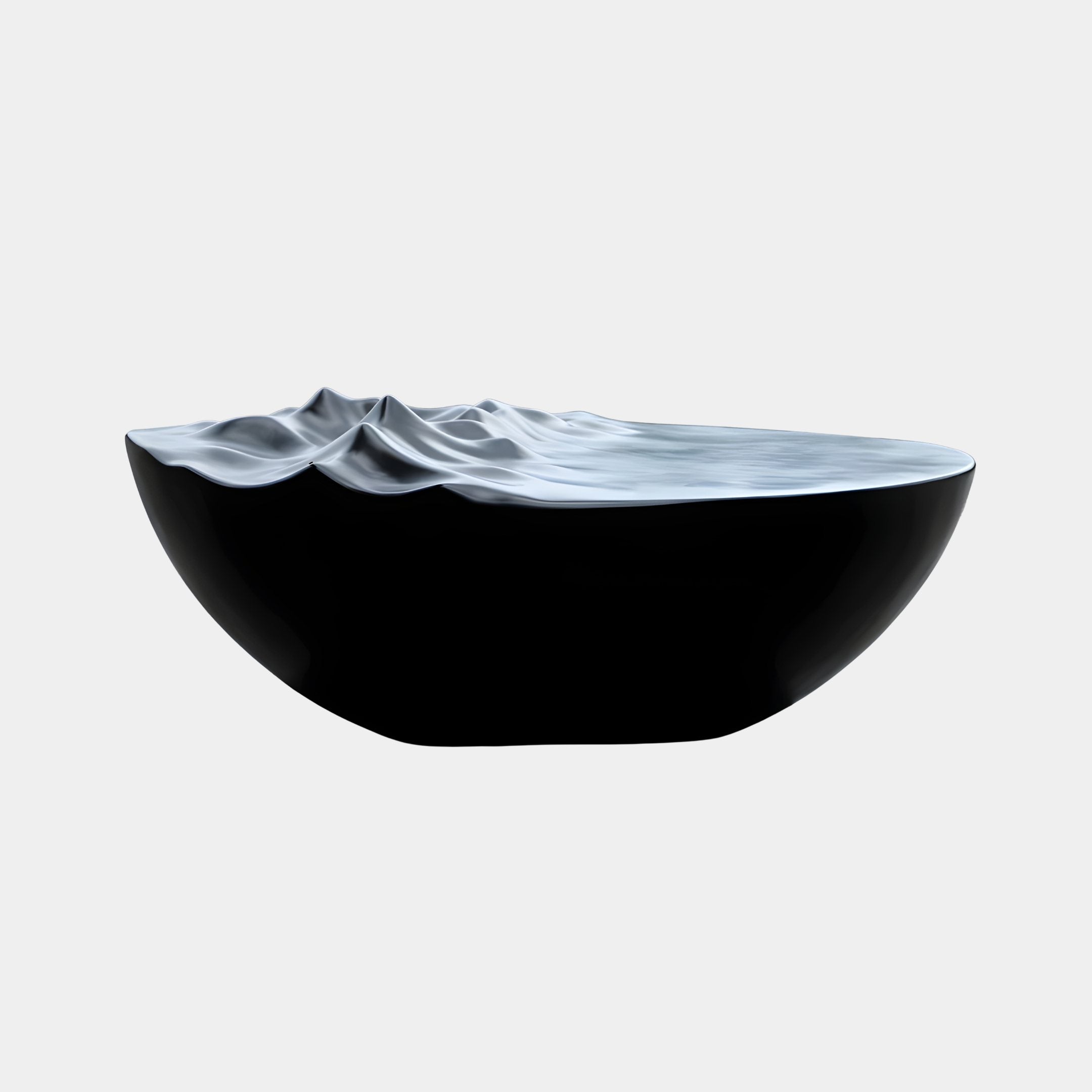 Architrave Black & Blue Bowl Sculpture - 160cm